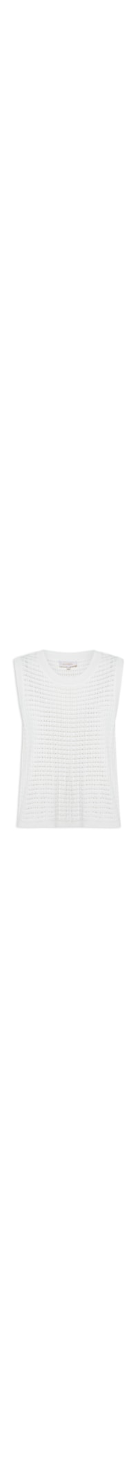 Regata Feminina Tricot Textura - Off White