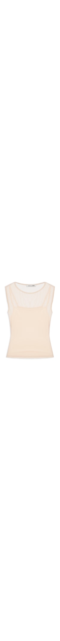 Regata Feminina Tule De Malha - Off White