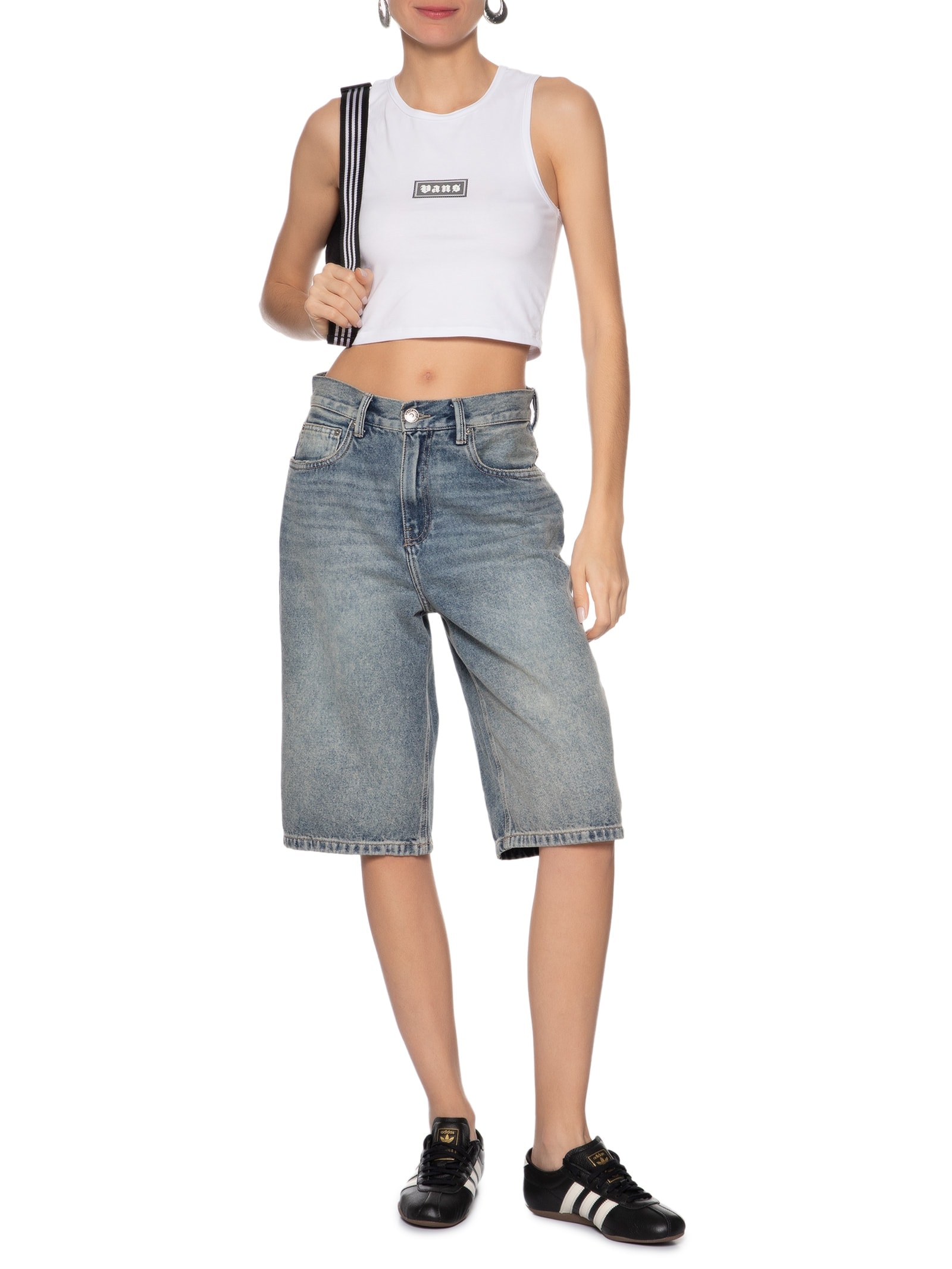 Regata Feminina Upworn Fitted Tank Branco Vans