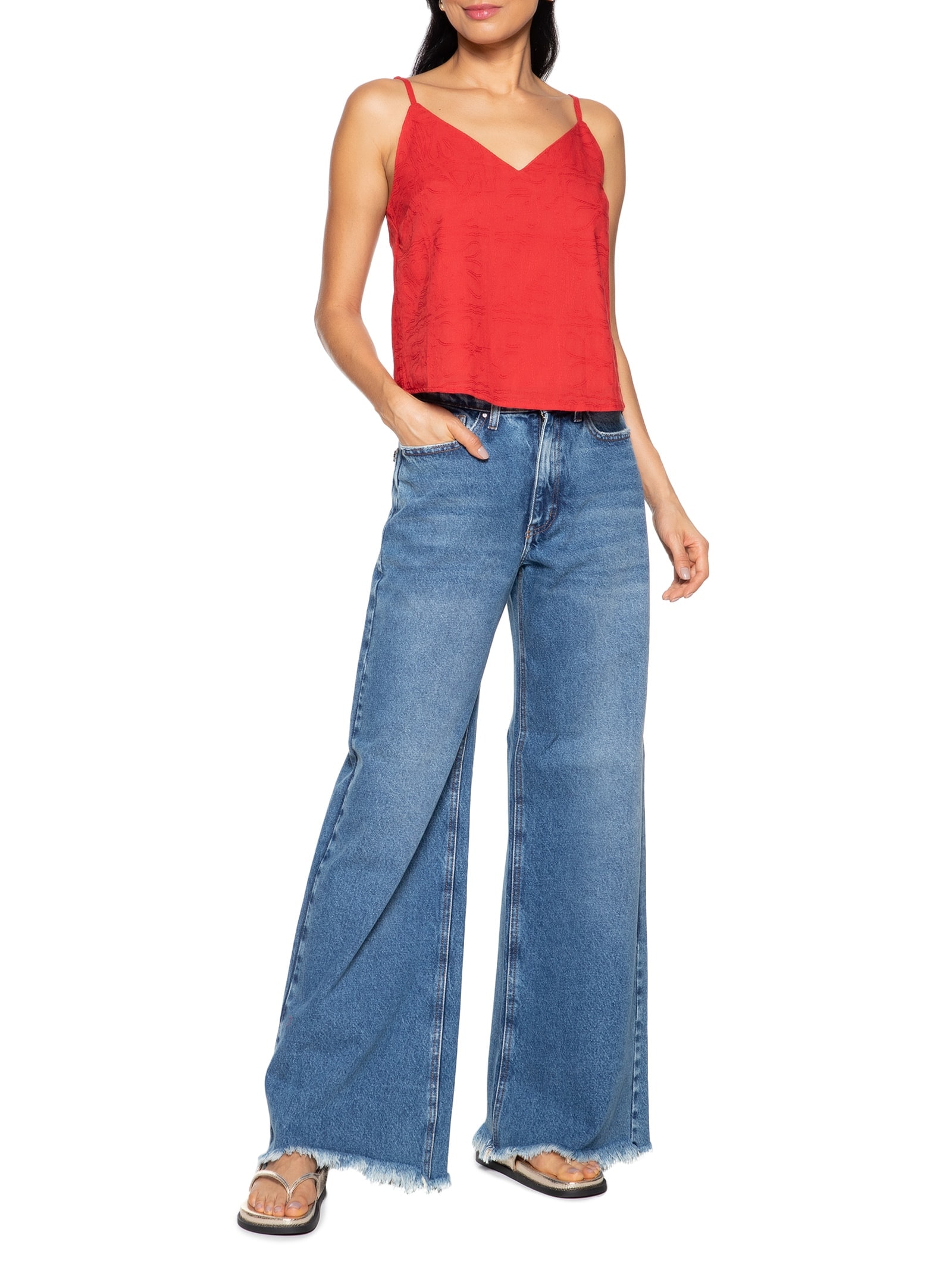 Regata Feminina Vermelho  Hering