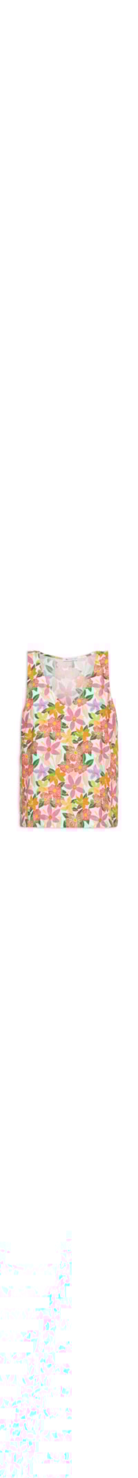Regata Feminina Viscose Floral - Rosa