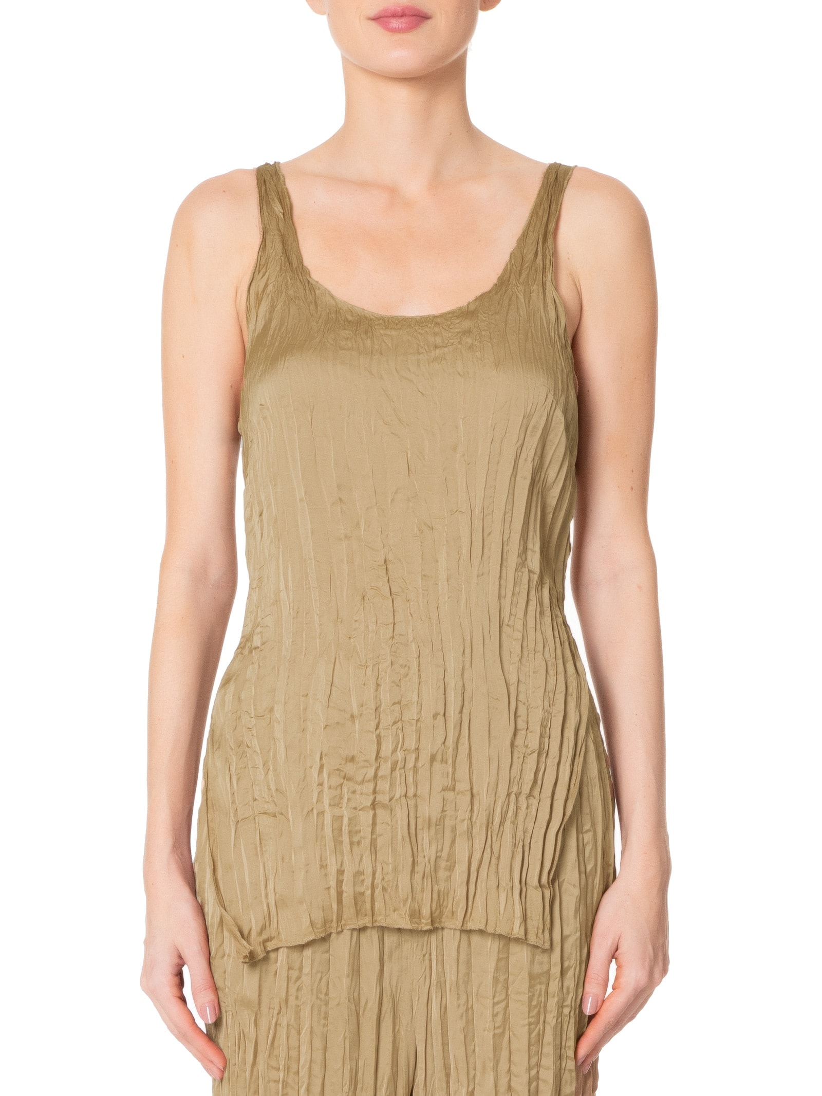 Regata Feminina Weinkled Satin Bege  Osklen