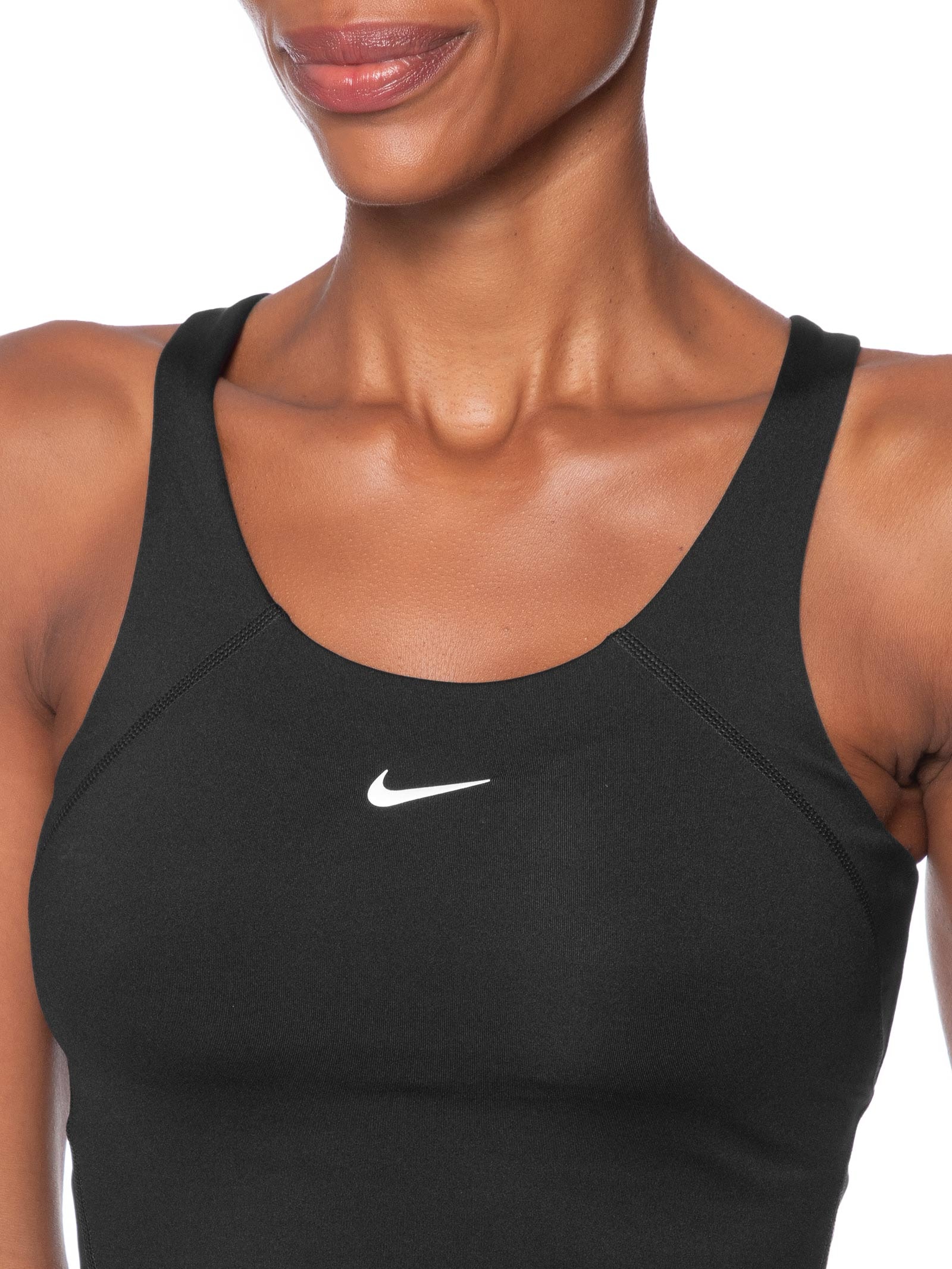 Regata Feminina Women's Medium-Support Cropped Sports Preto Nike