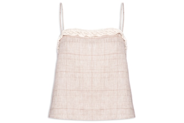 Regata Feminina Xadrez - Bege