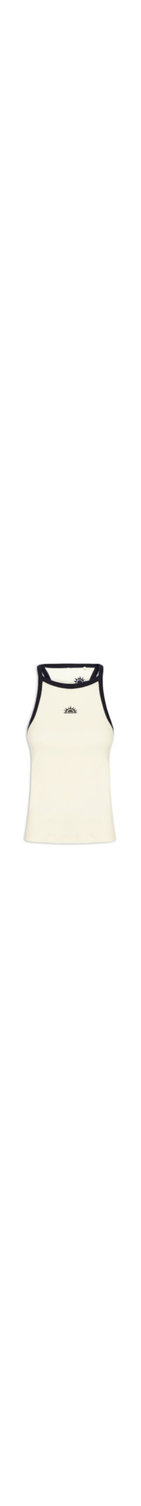 Regata Feminino Vies Contrastante Bordada– Amarelo