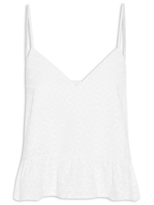Regata Laise Bordada - Branco