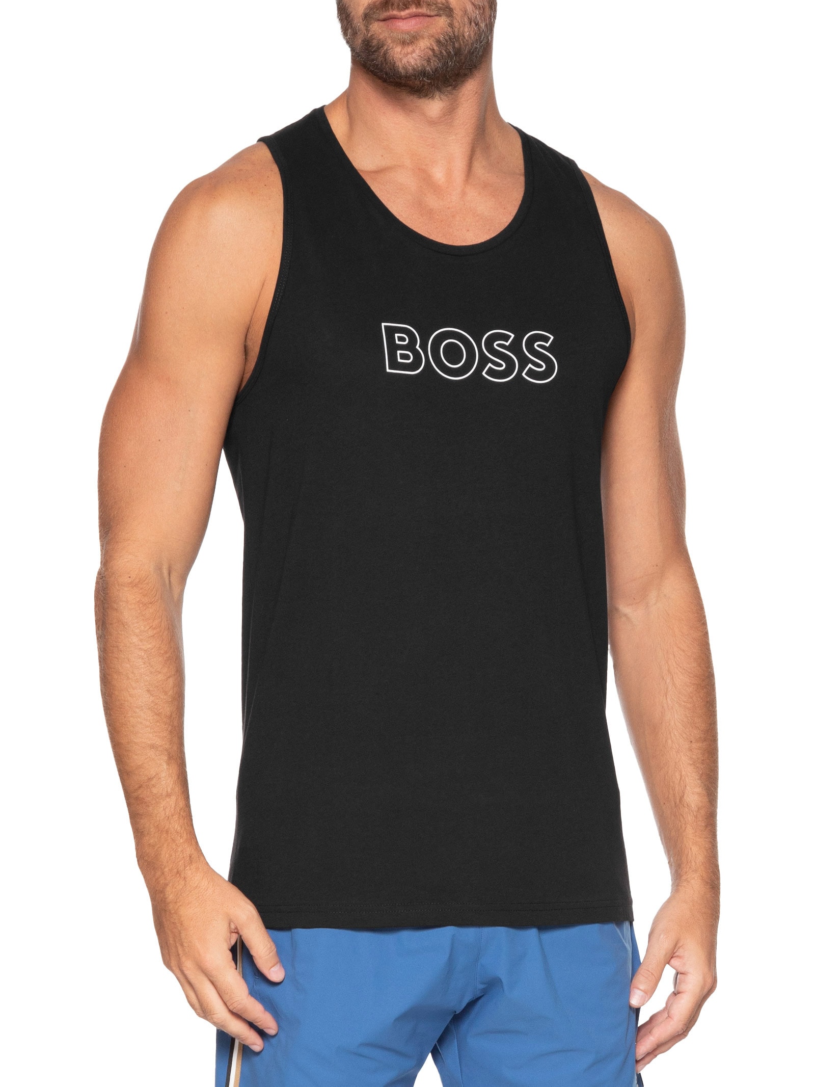 Regata Masculina Bardeur Beach Tank Top Preto Boss