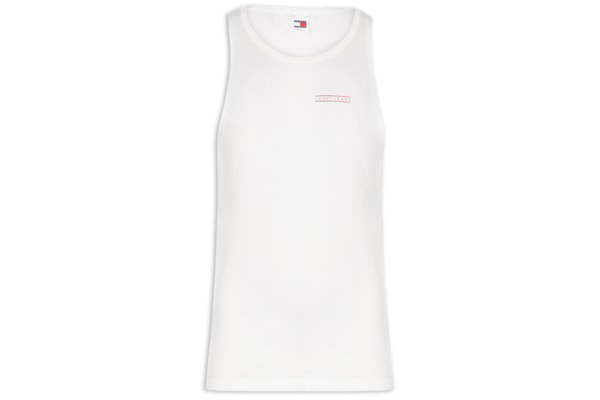 Regata Masculina Básica Slim Fit Graphic - Branco