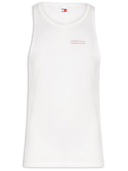 Regata Masculina Básica Slim Fit Graphic – Branco