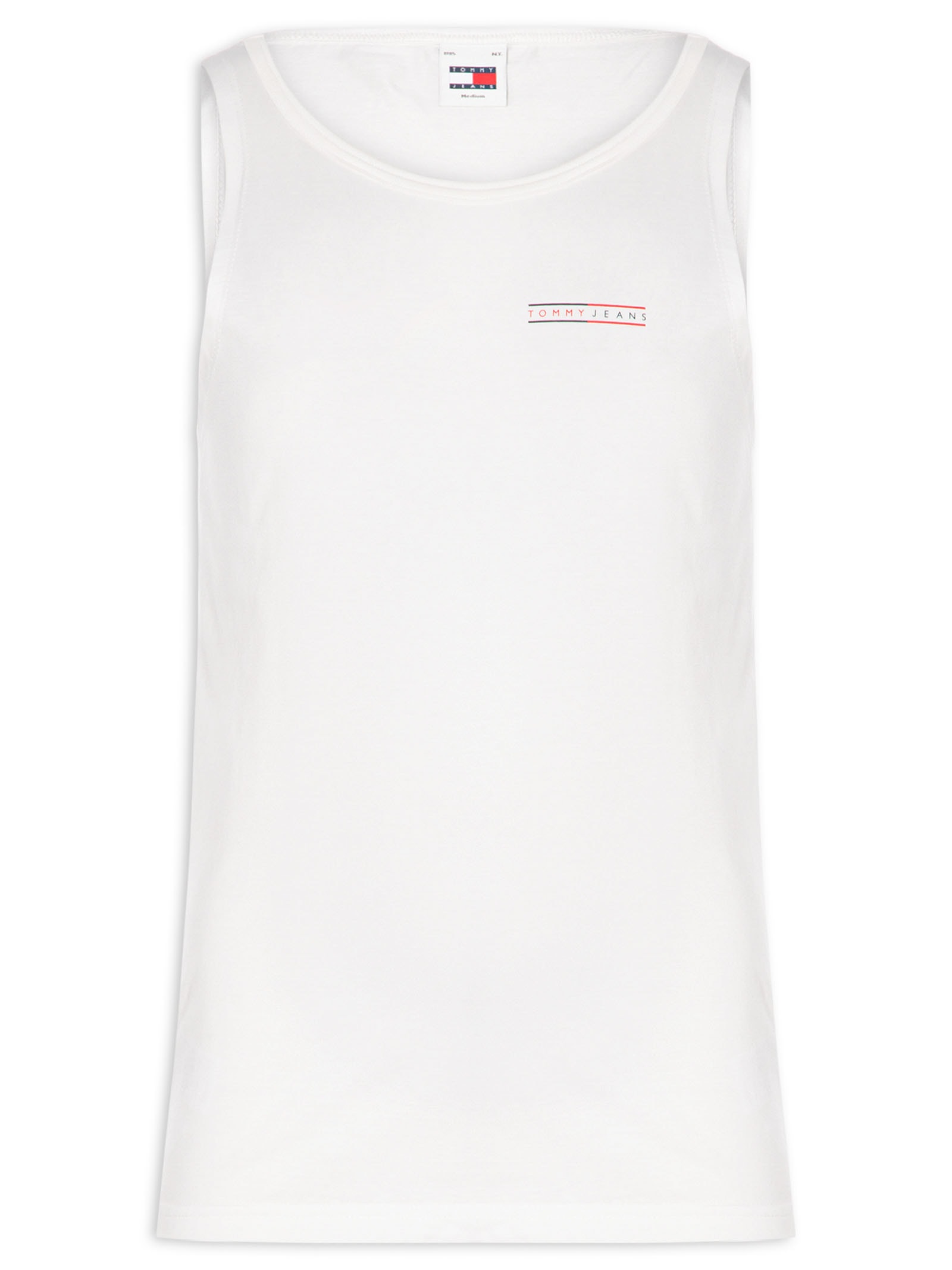 Regata Masculina Básica Slim Fit Graphic Branco Tommy Jeans