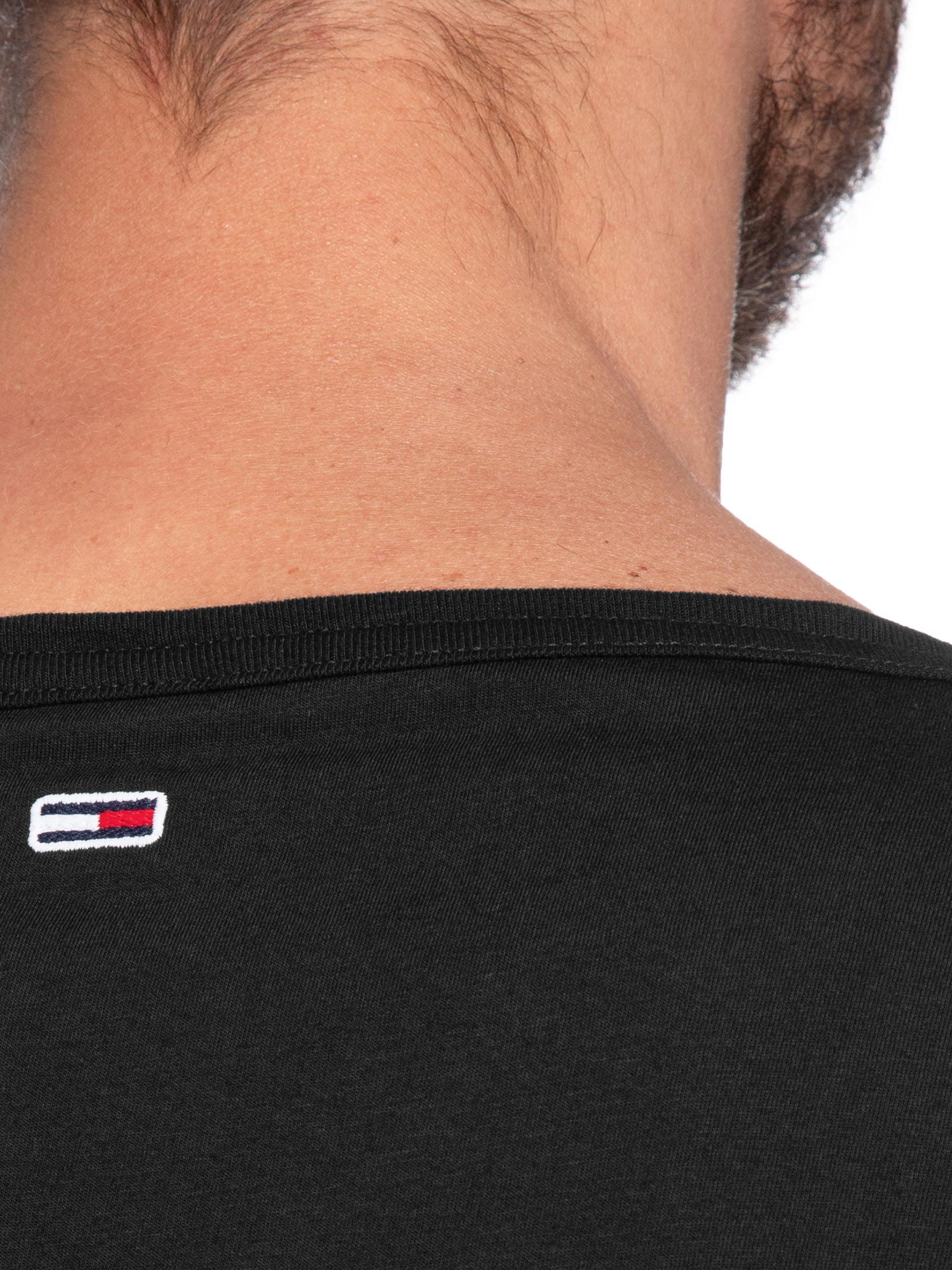 Regata Masculina Básica Slim Fit Graphic Preto Tommy Jeans