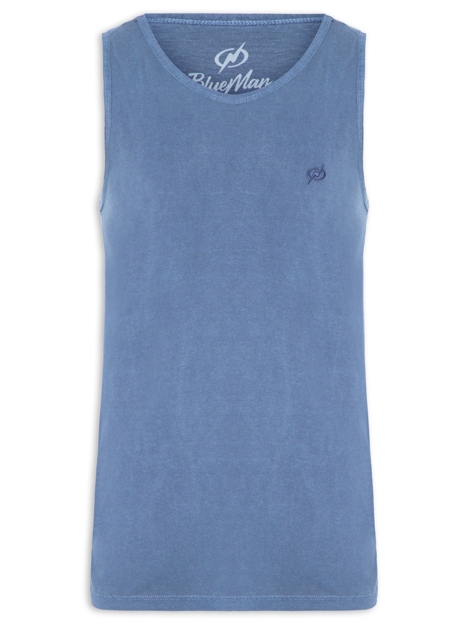 Regata Masculina Básica Stone Azul Blueman