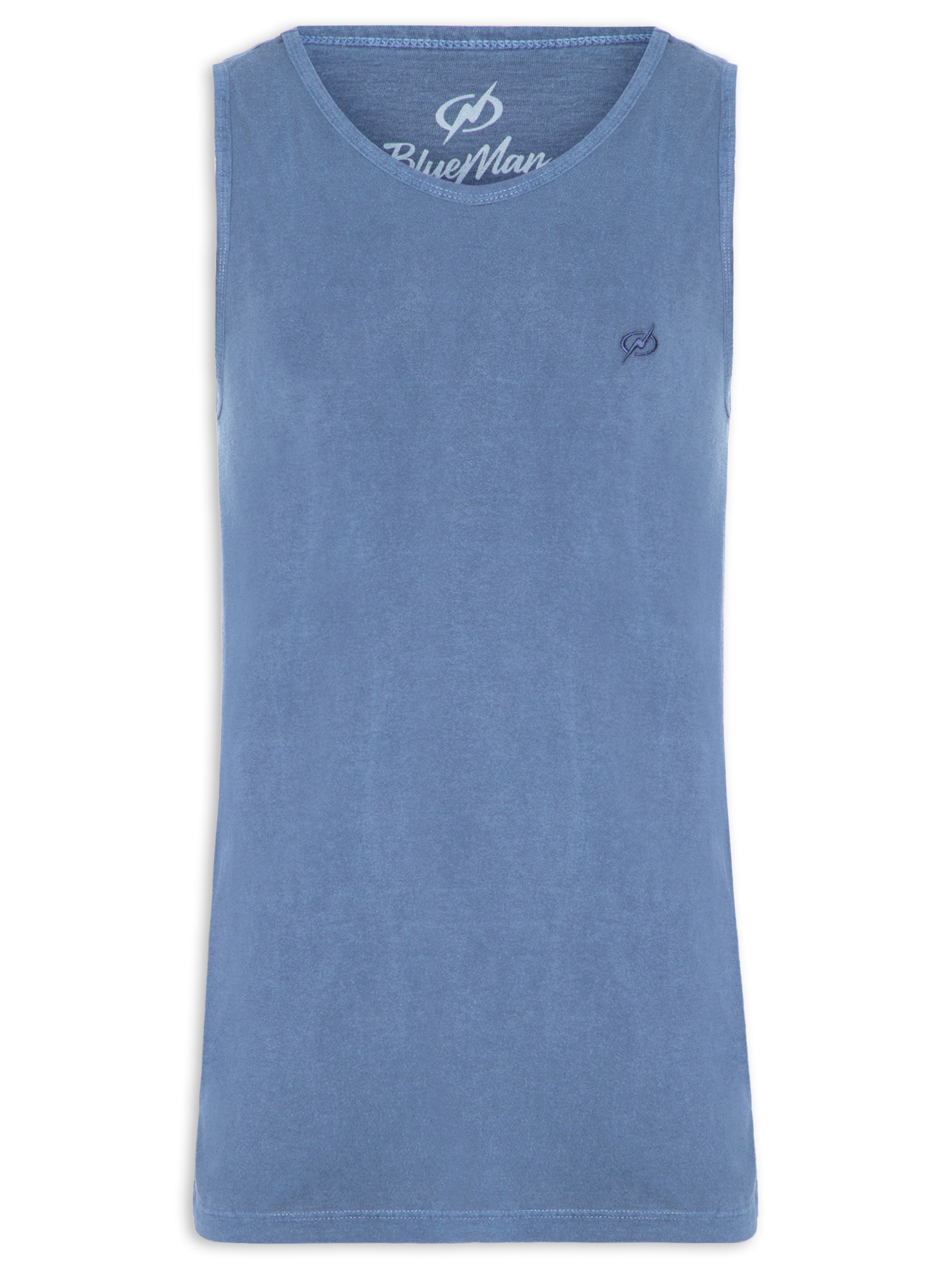 Regata Masculina Básica Stone Azul Blueman