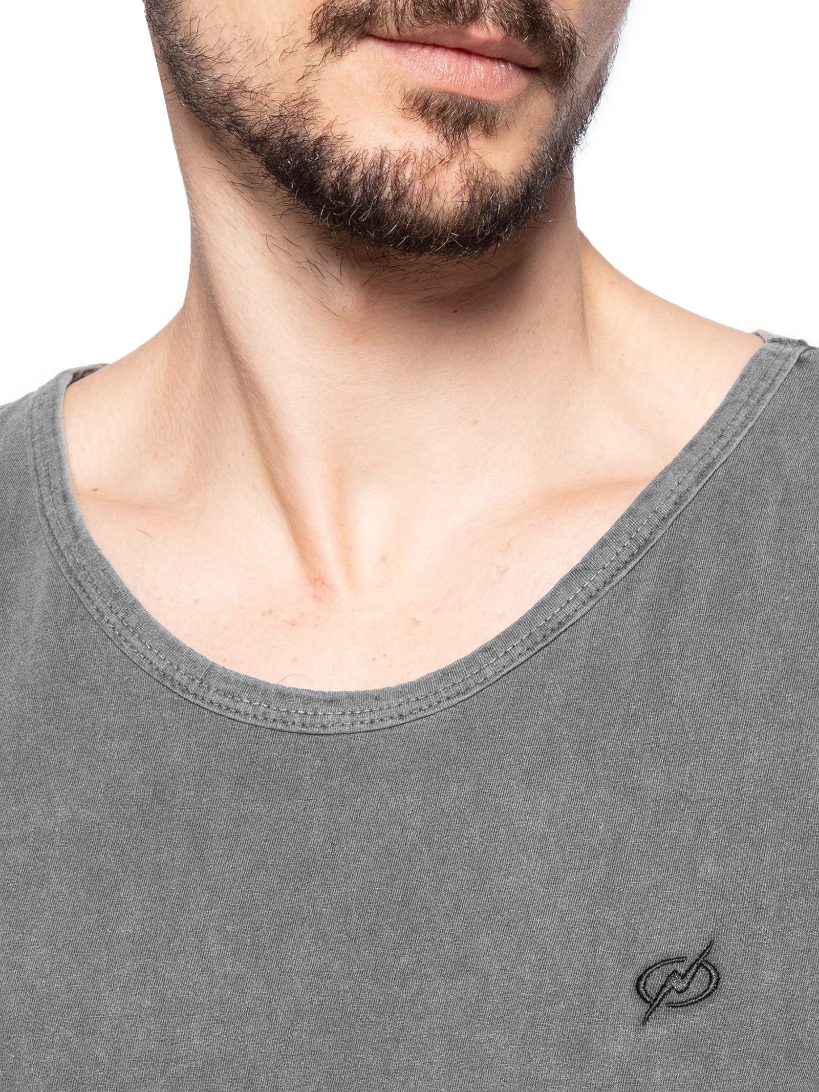 Regata Masculina Básica Stone Preto Blueman