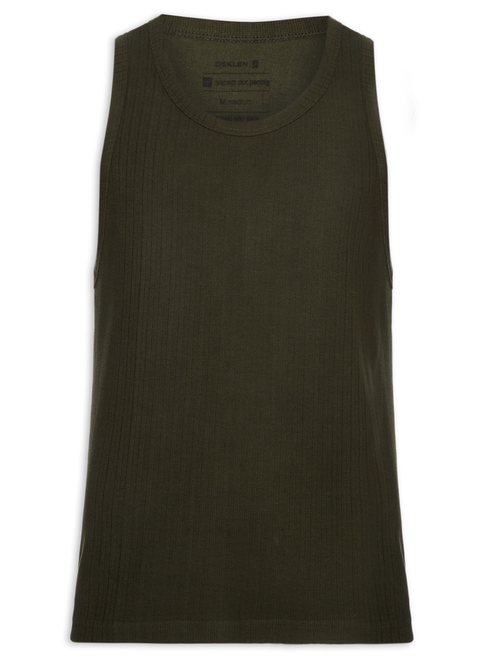 Regata Masculina Canelada Vintage Verde Osklen