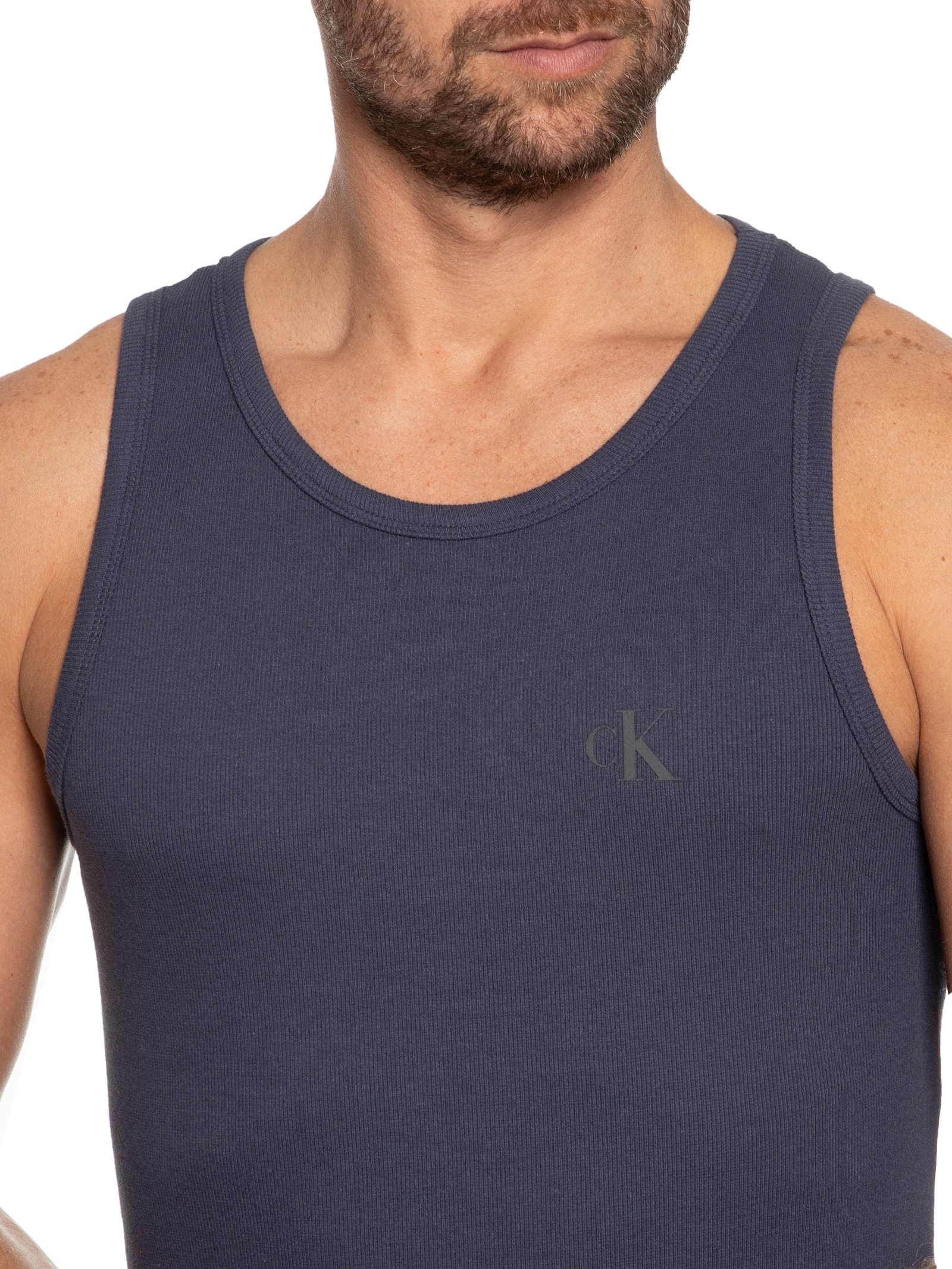 Regata Masculina Ckj Ribana Logo Monogram Azul Calvin Klein Jeans