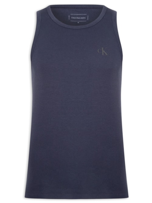 Regata Masculina Ckj Ribana Logo Monogram - Azul