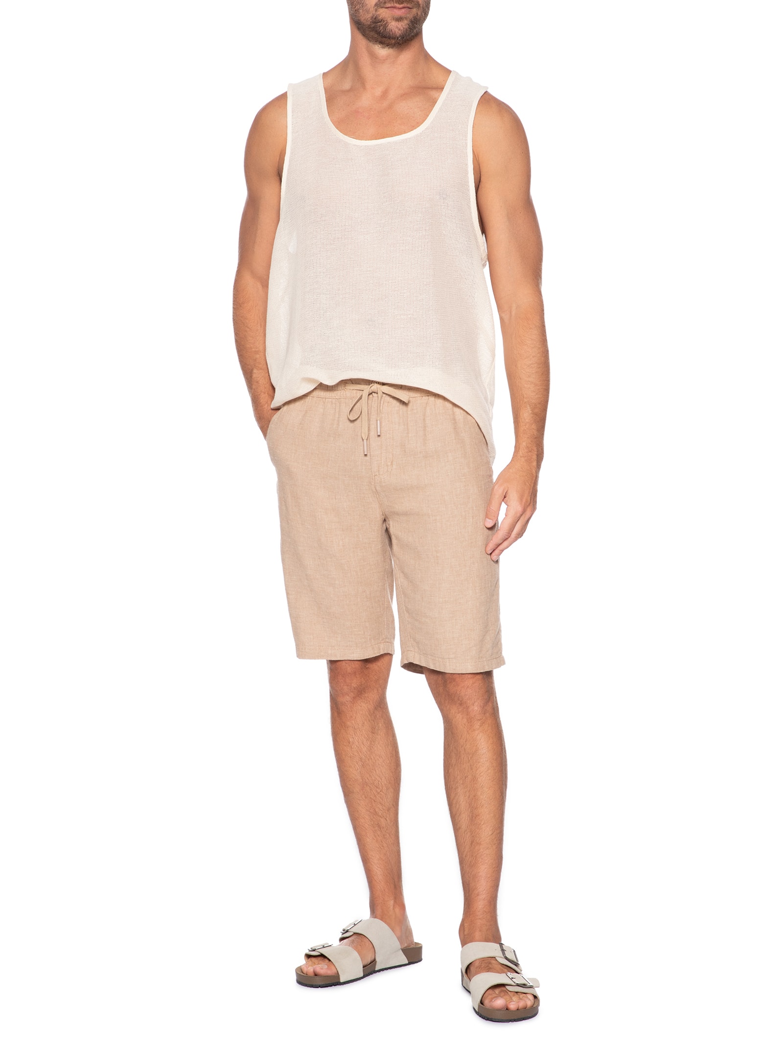 Regata Masculina Cotton Caiçara Off White Osklen