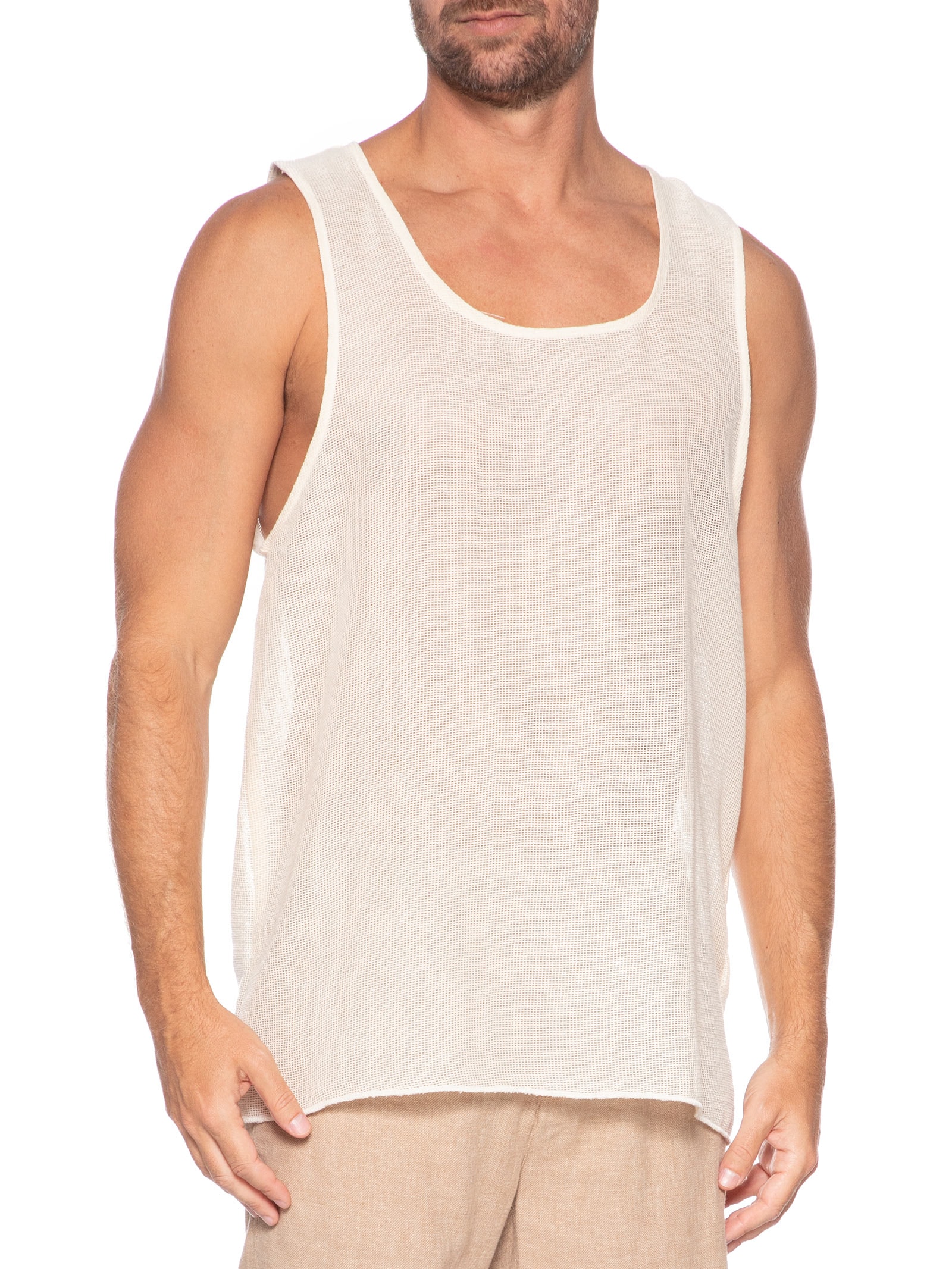 Regata Masculina Cotton Caiçara Off White Osklen