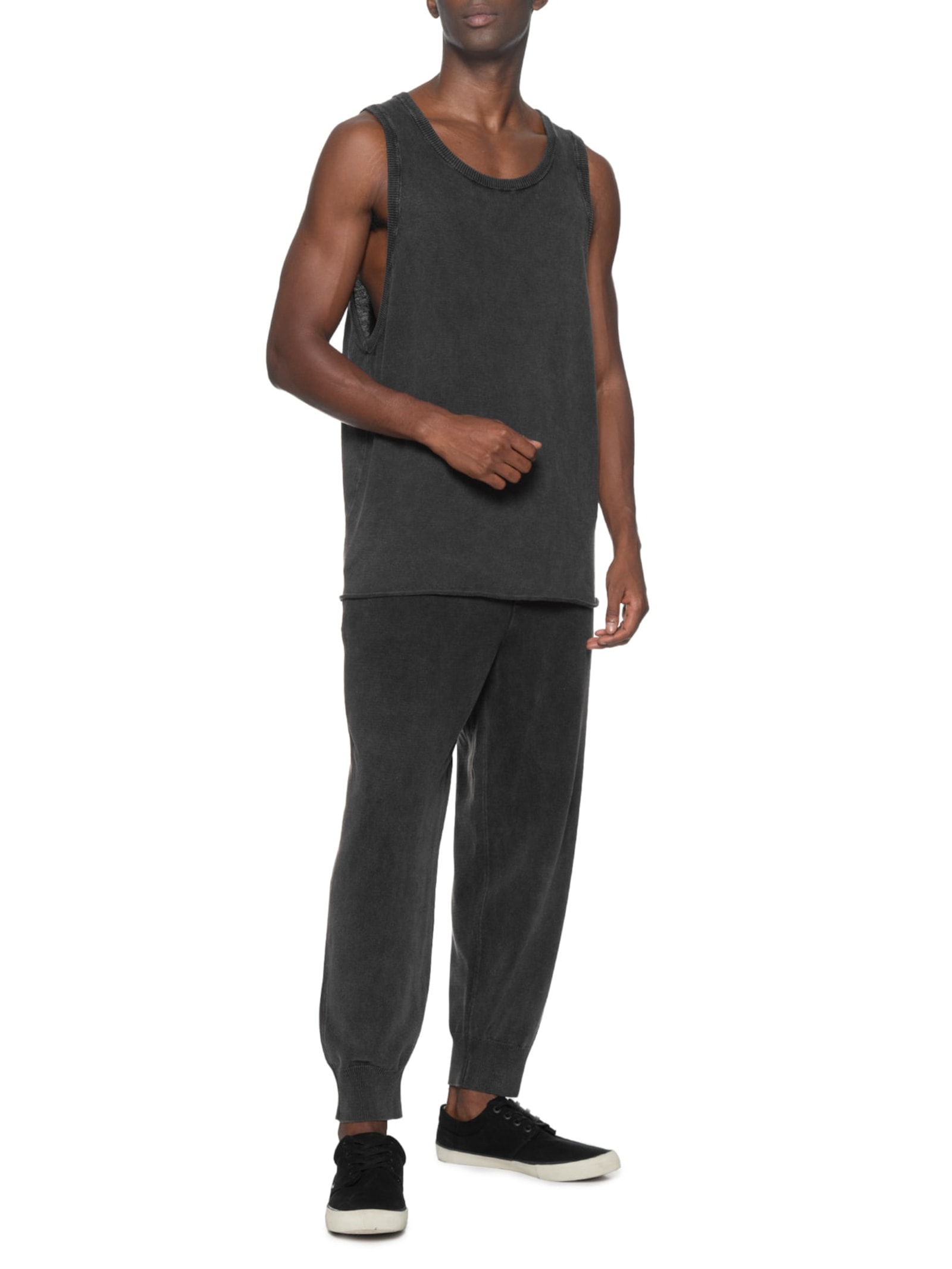 Osklen - Regata Masculina Double Tricot Stone - Cinza