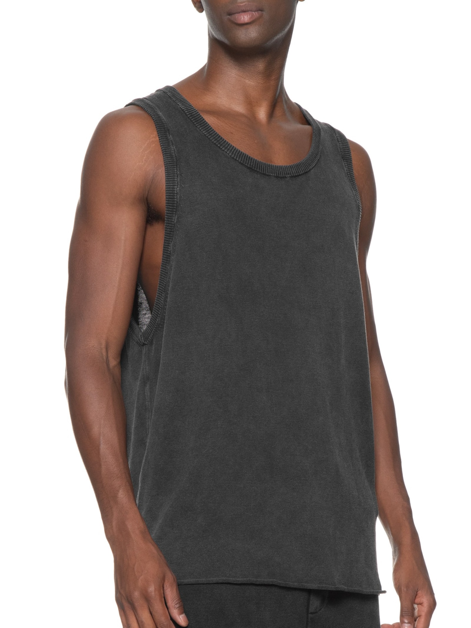 DIFFERENT IS OK Ribbed Cut-out シズニルック Osklen - Regata Masculina Double Tricot Stone - Cinza