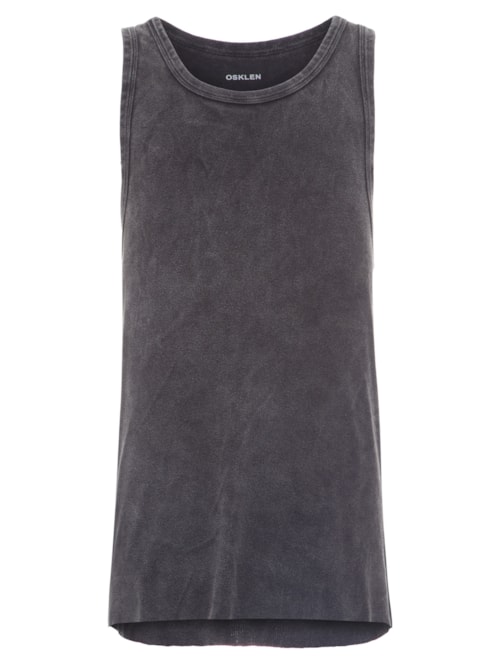 Regata Masculina Double Used Ribbed - Cinza