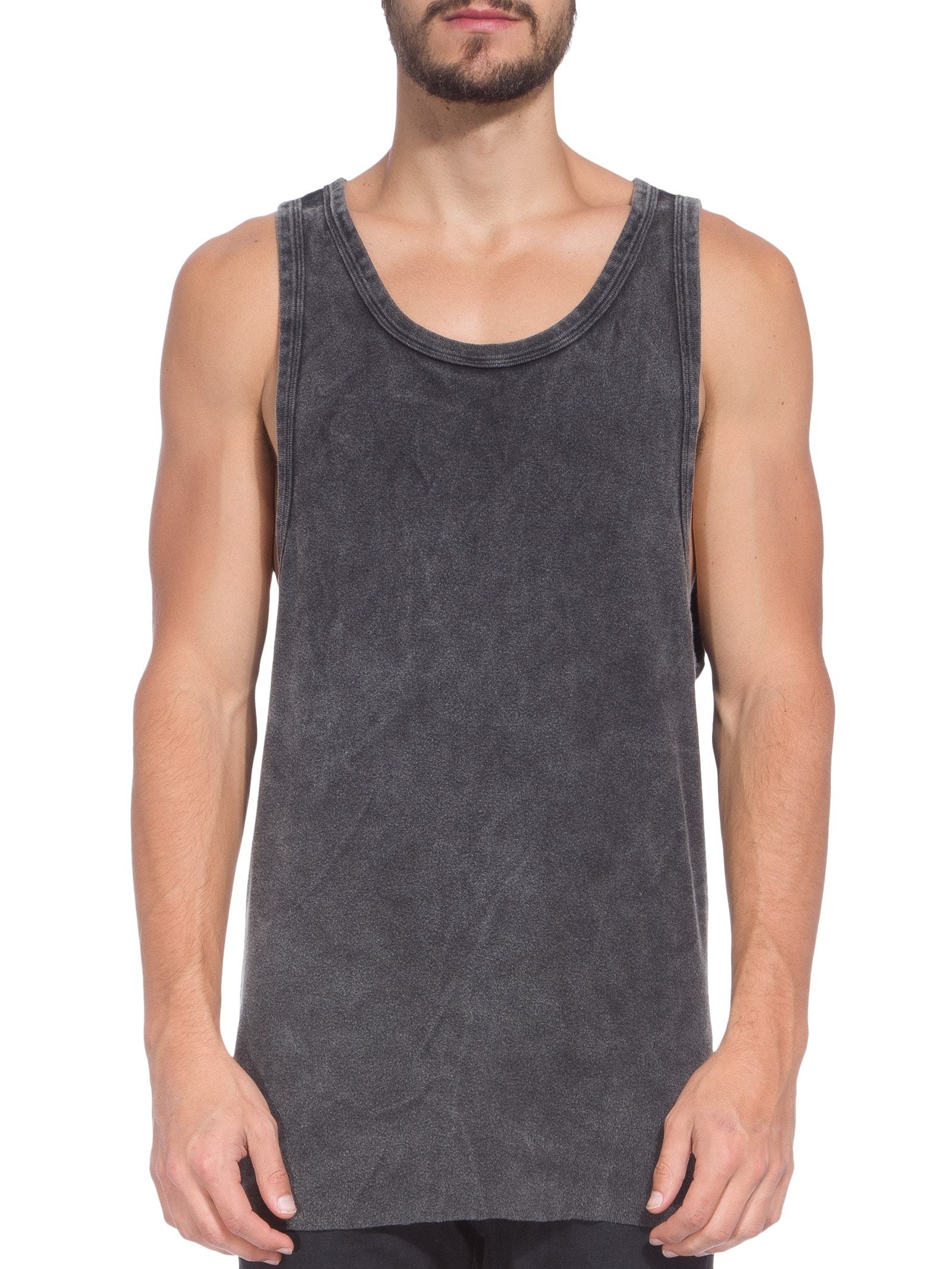 Regata Masculina Double Used Ribbed Preto Osklen