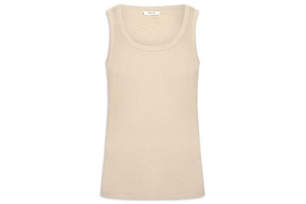 Regata Masculina Em Algodão - Bege