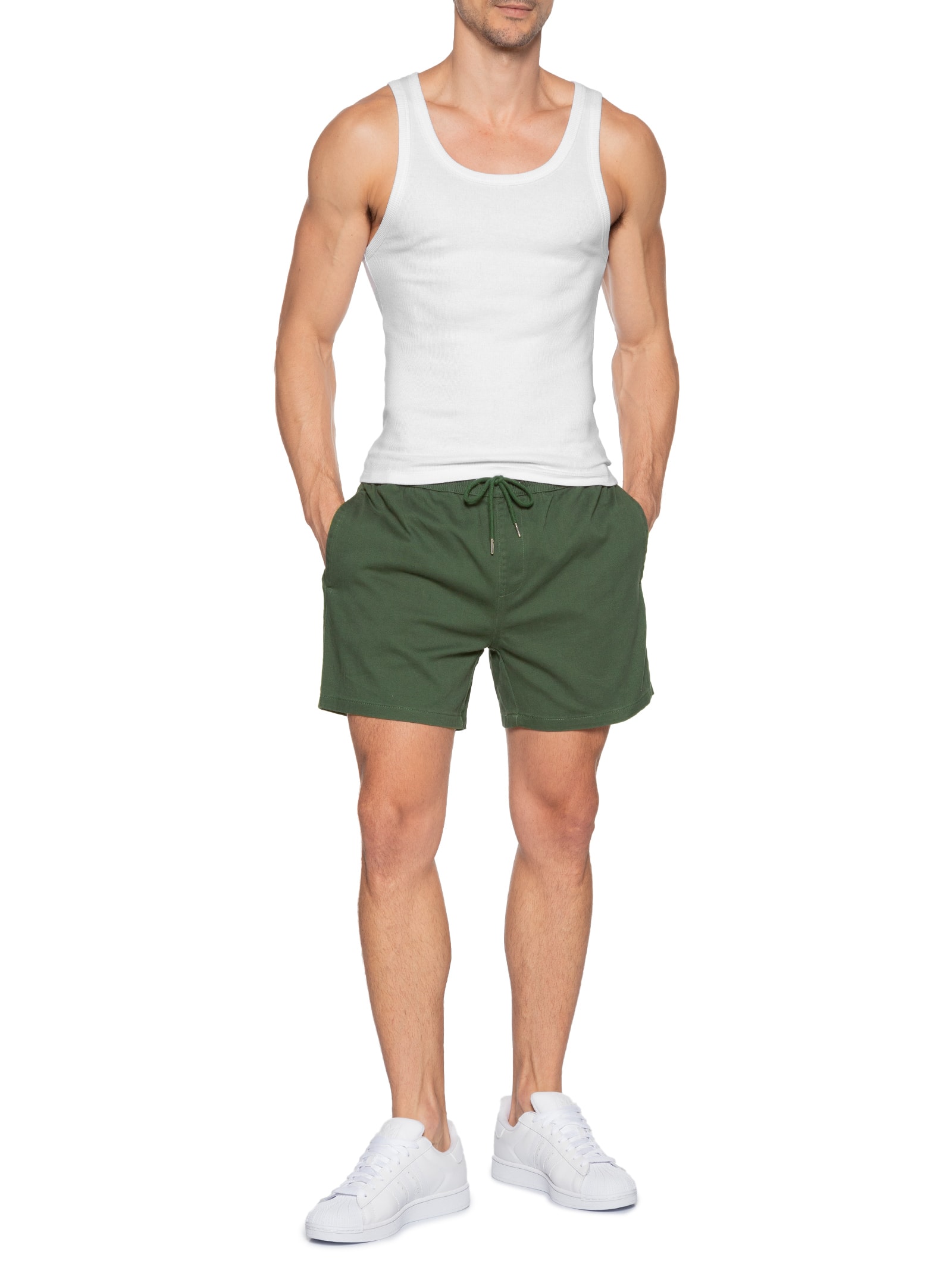 Regata Masculina Em Algodão Branco Basiq Men