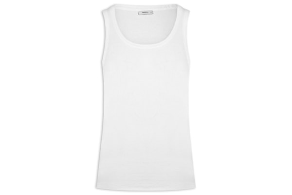 Regata Masculina Em Algodão - Branco