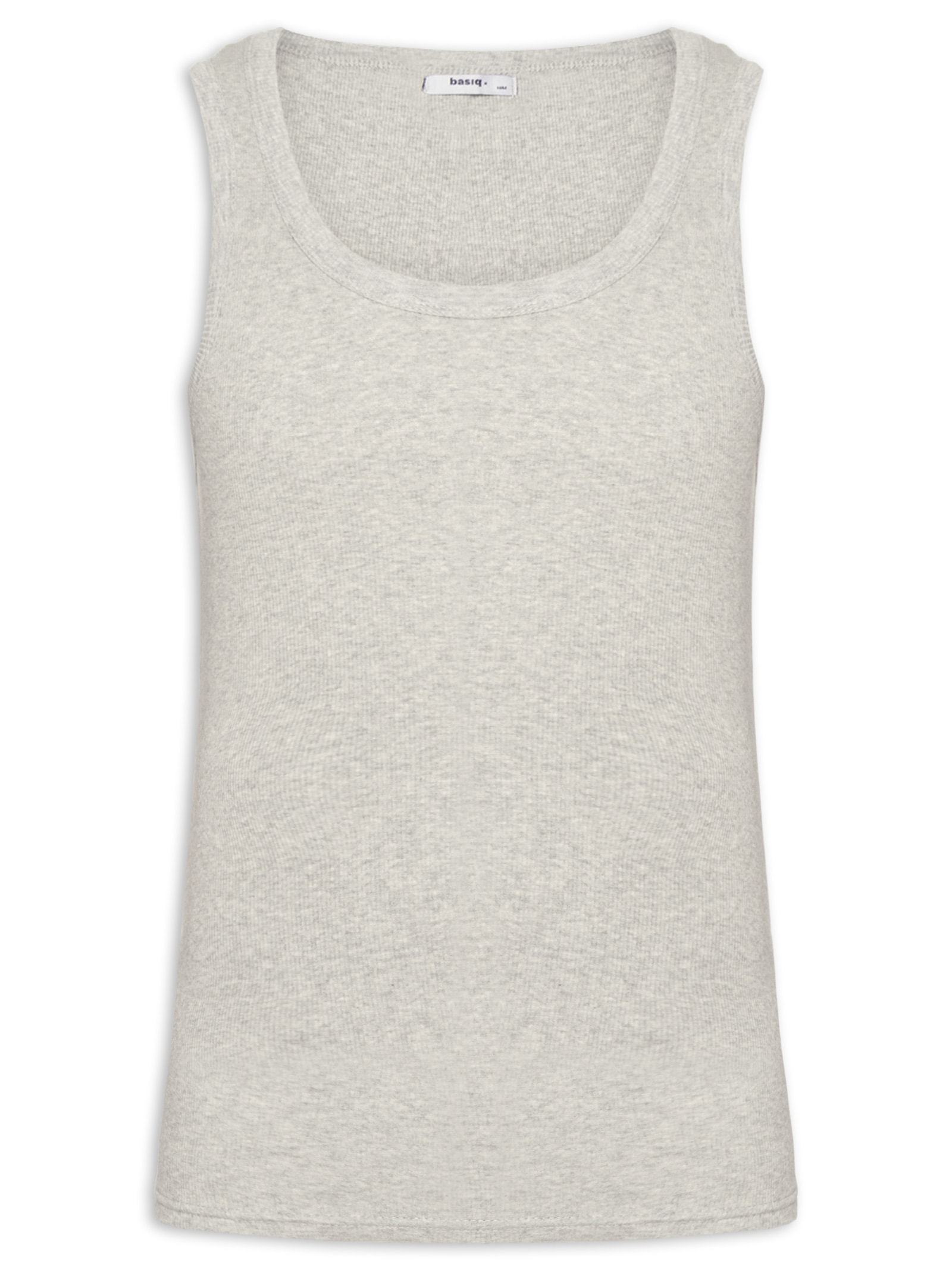 Regata Masculina Em Algodão Cinza Basiq Men