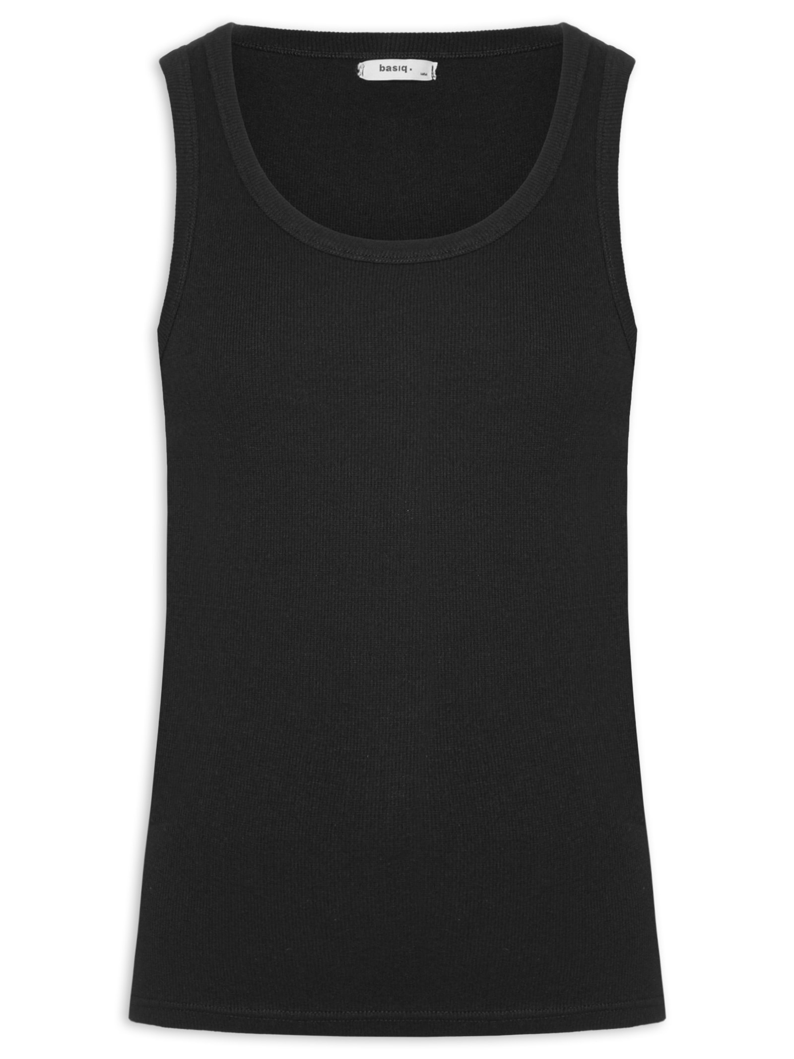 Regata Masculina Em Algodão Preto Basiq Men