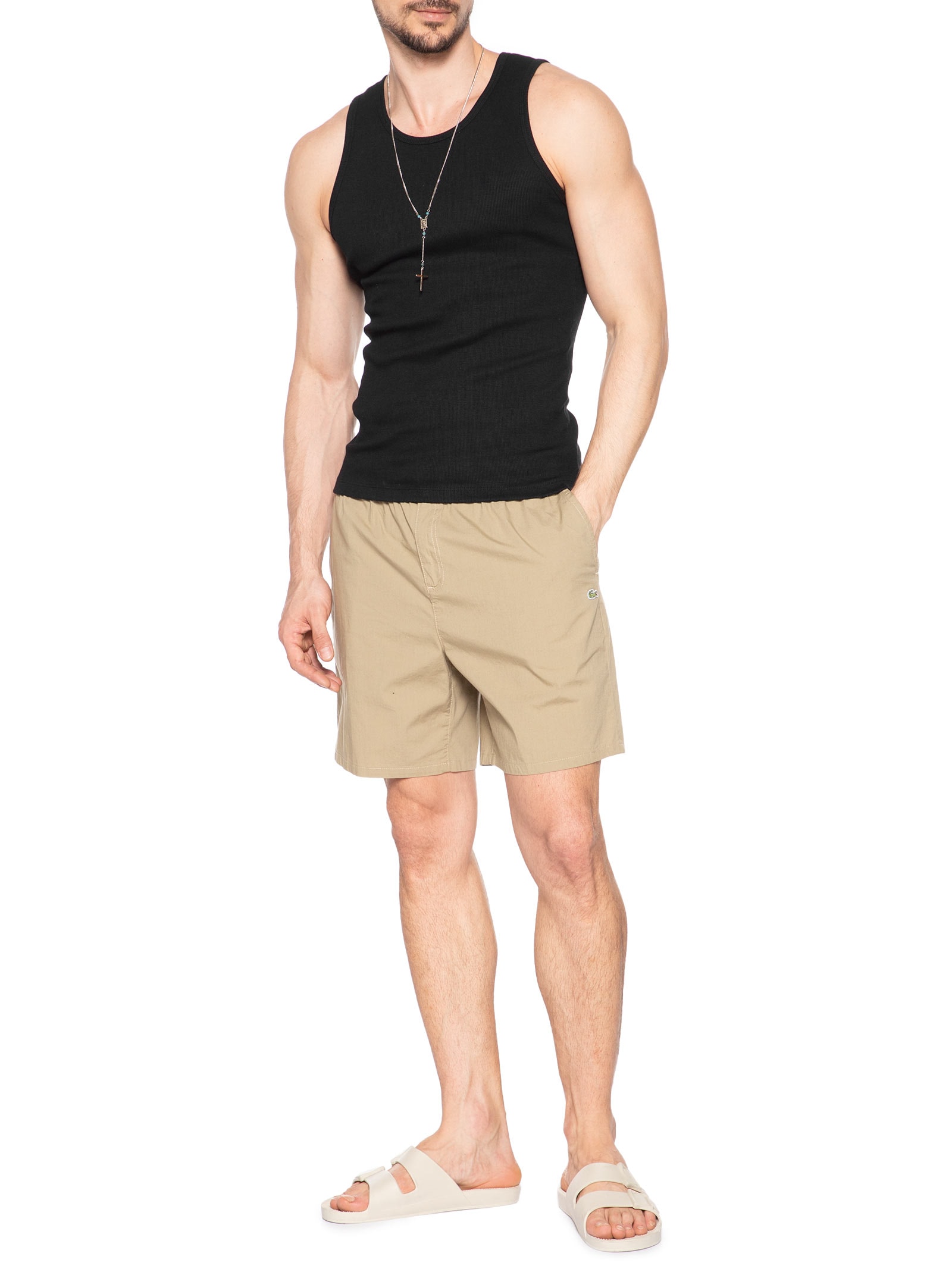 Regata Masculina Em Ribana Preto Sergio K