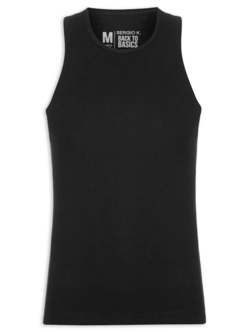 Regata Masculina Em Ribana – Preto