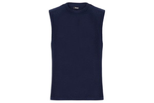 Regata Masculina em Tricot - Azul