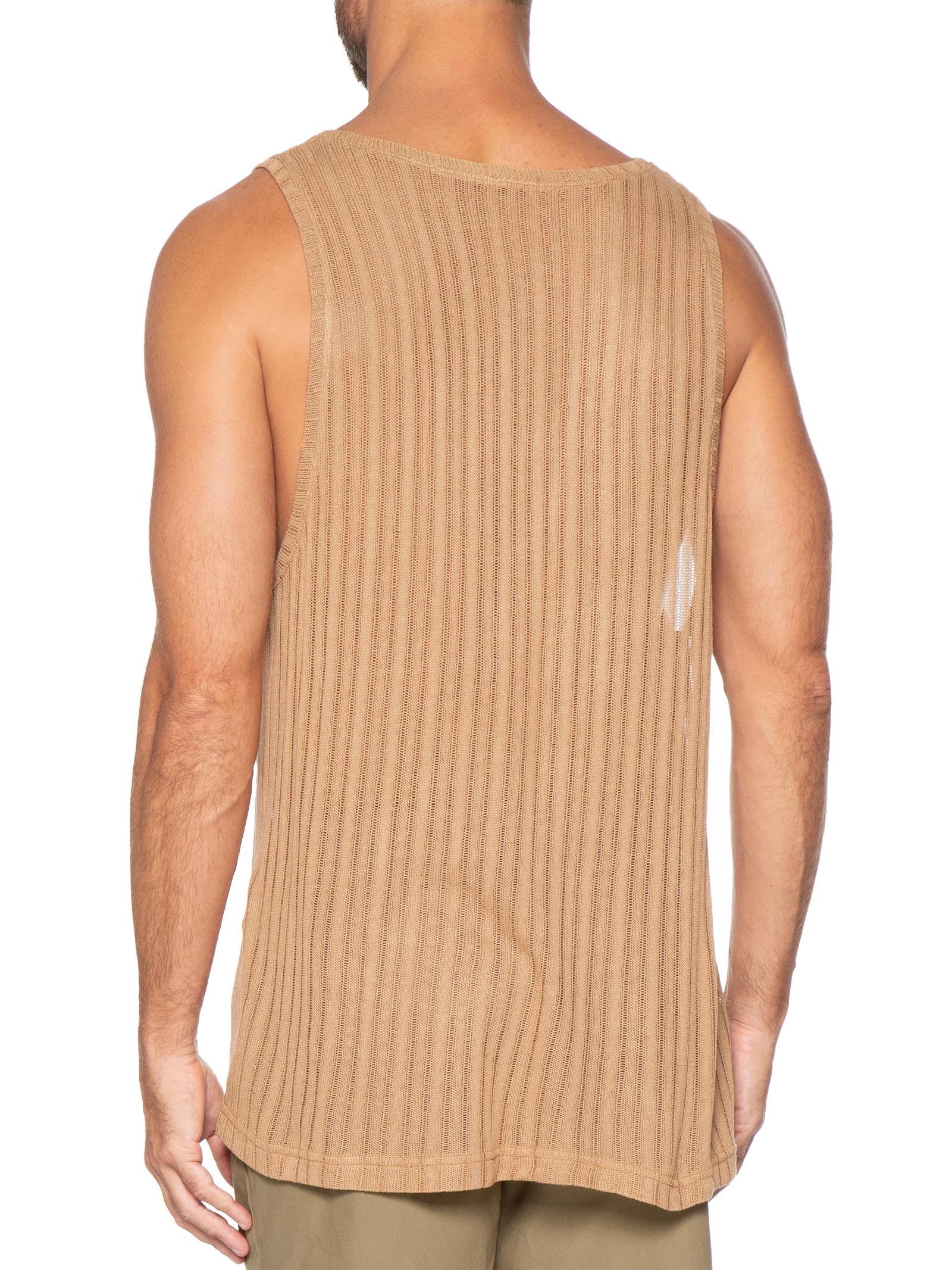 Regata Masculina Knit Texture Bege Osklen