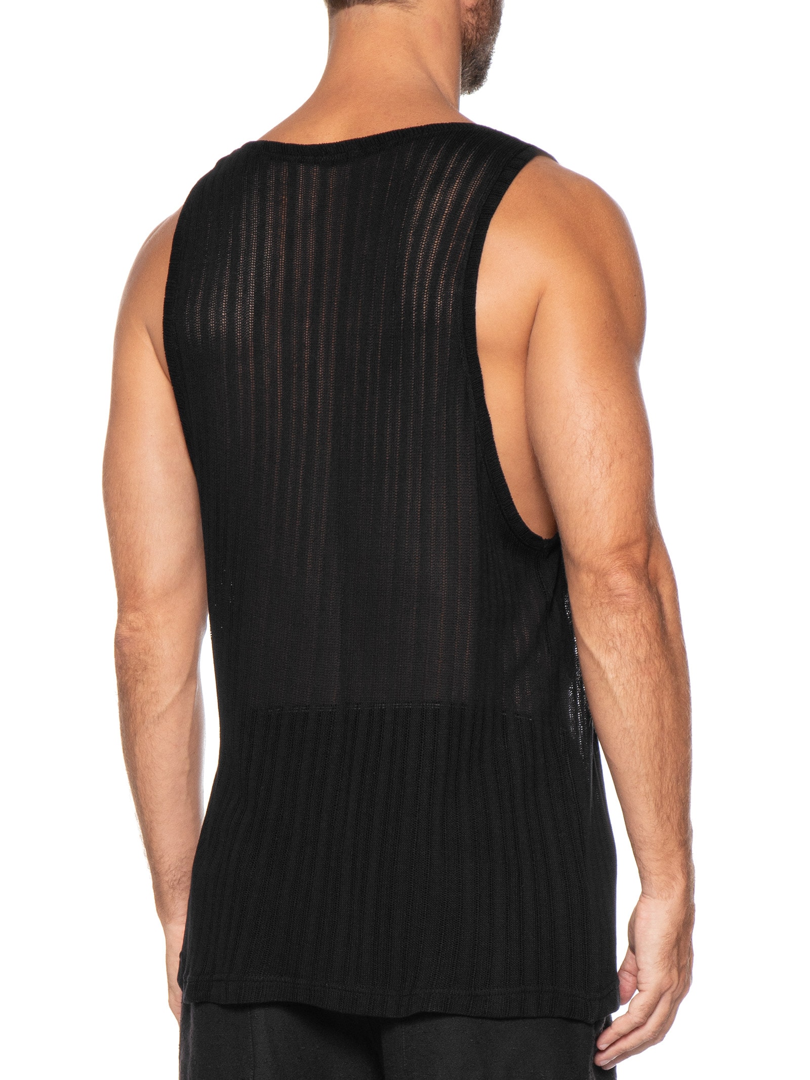 Regata Masculina Knit Texture Preto Osklen