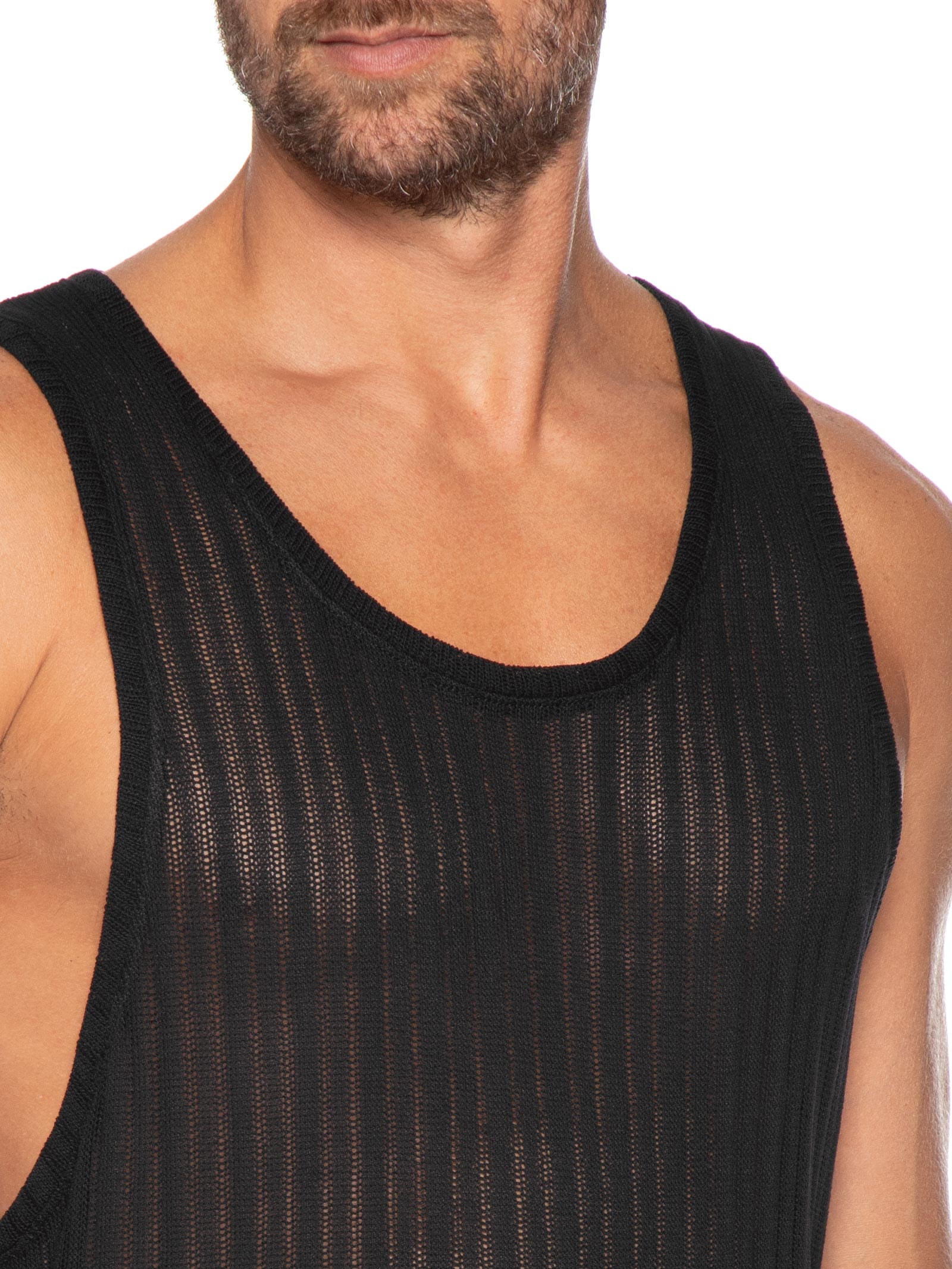 Regata Masculina Knit Texture Preto Osklen