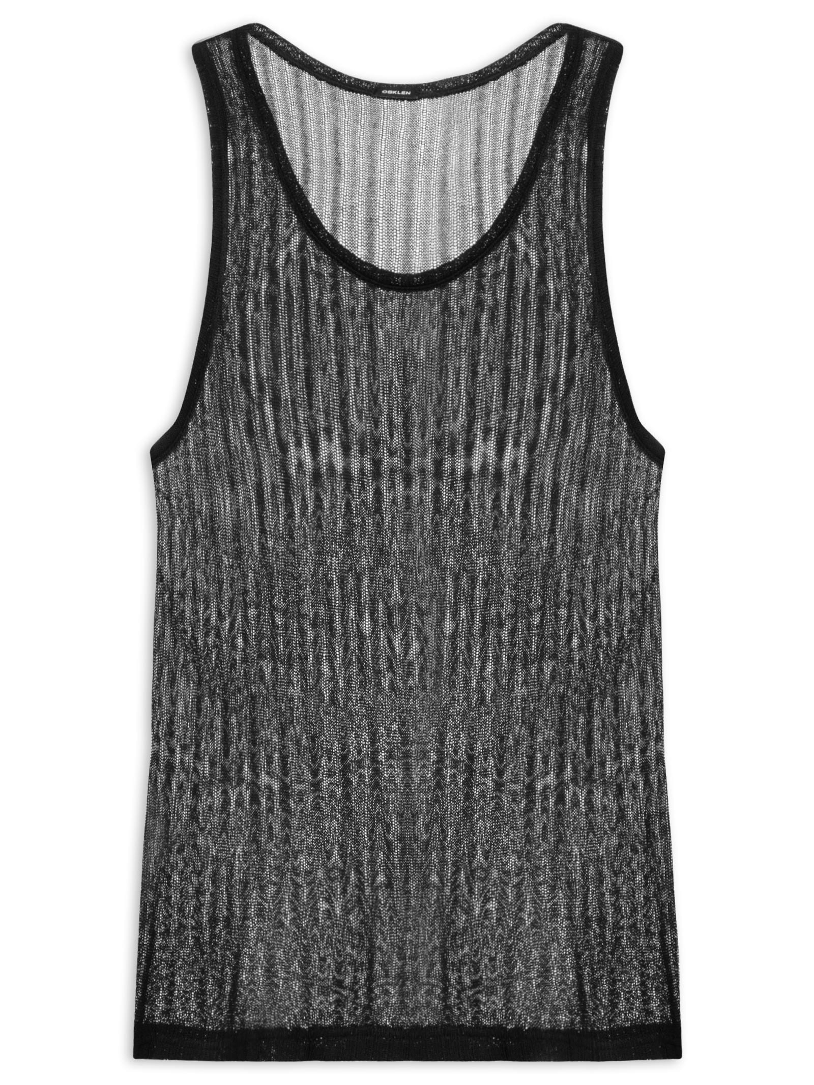 Regata Masculina Knit Texture Preto Osklen