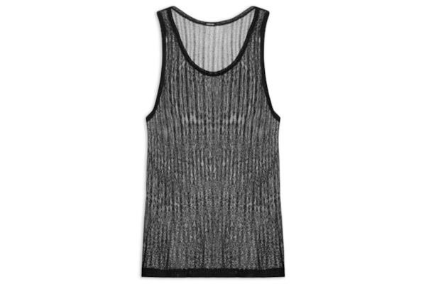 Regata Masculina Knit Texture - Preto