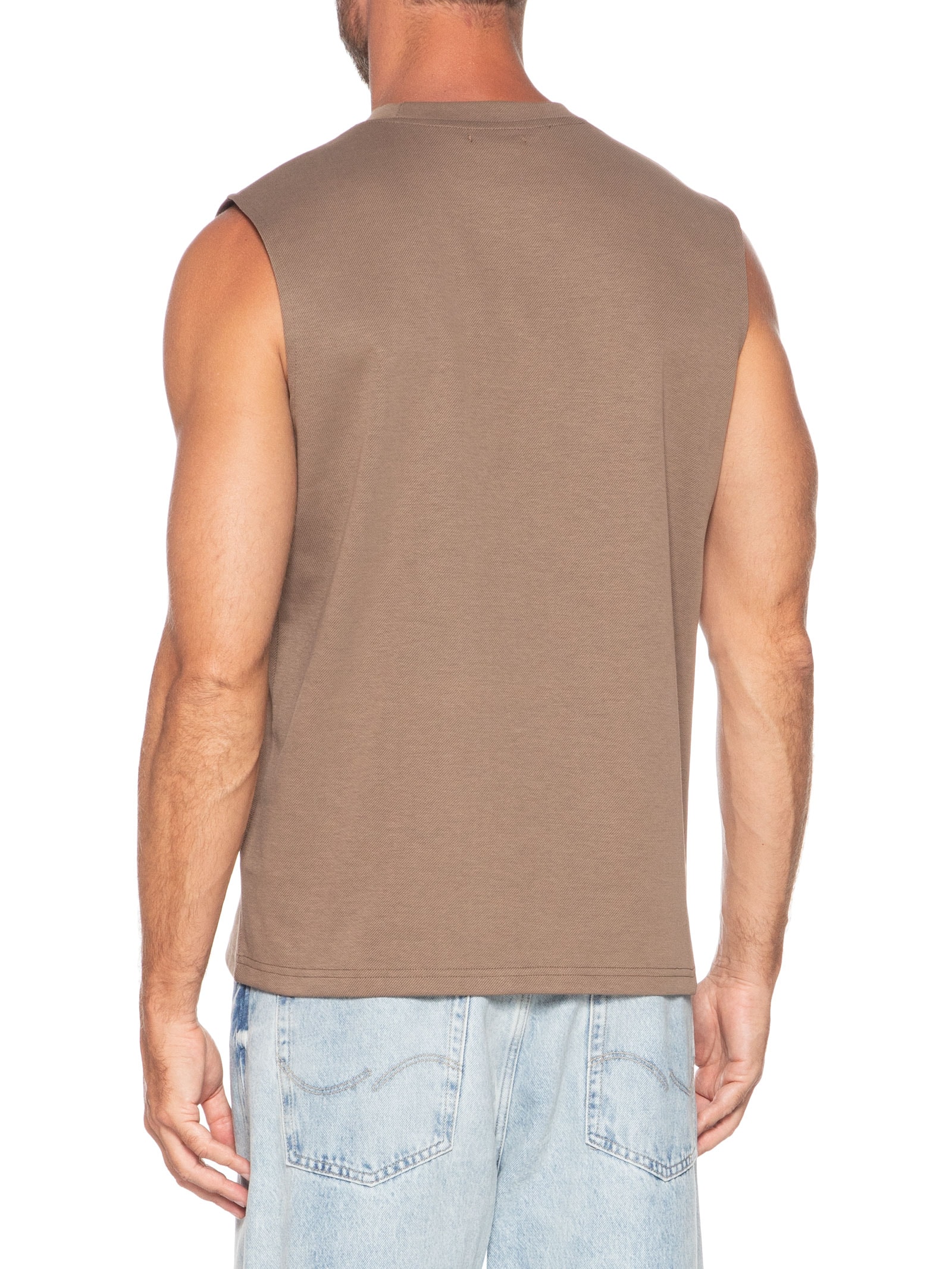 Regata Masculina Machão Bege Basiq Men