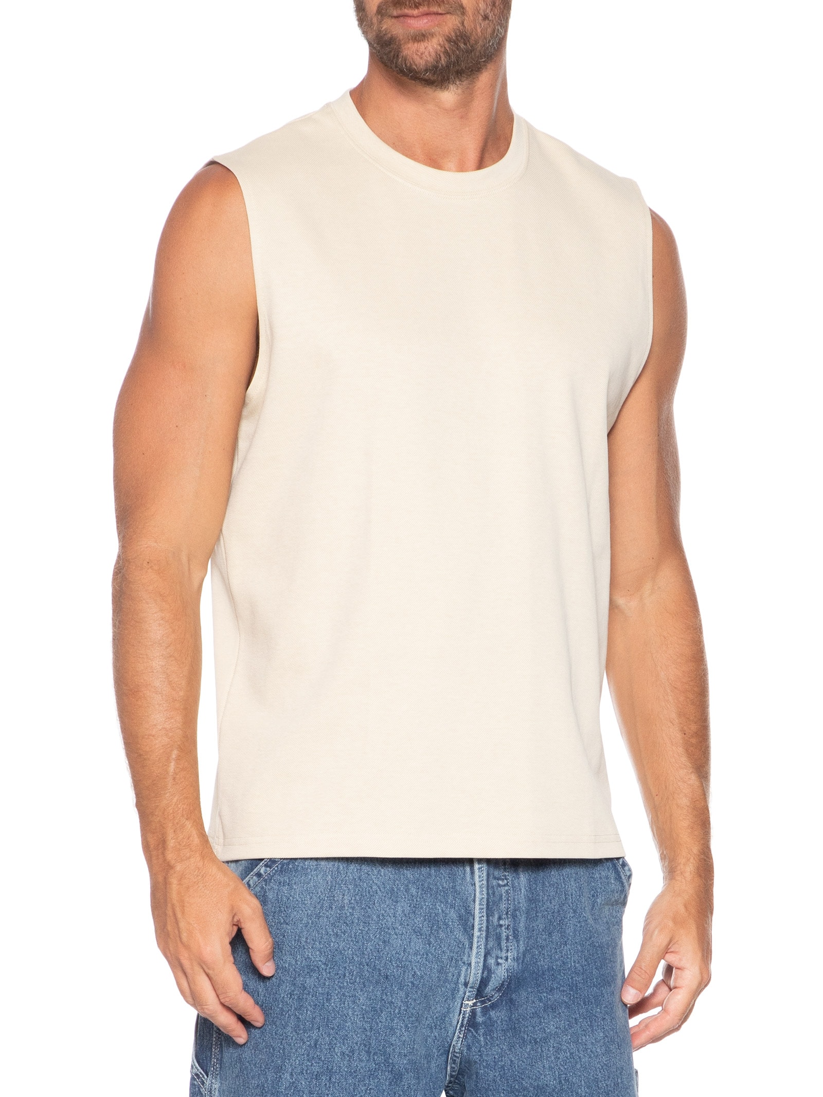 Regata Masculina Machão Off White Basiq Men