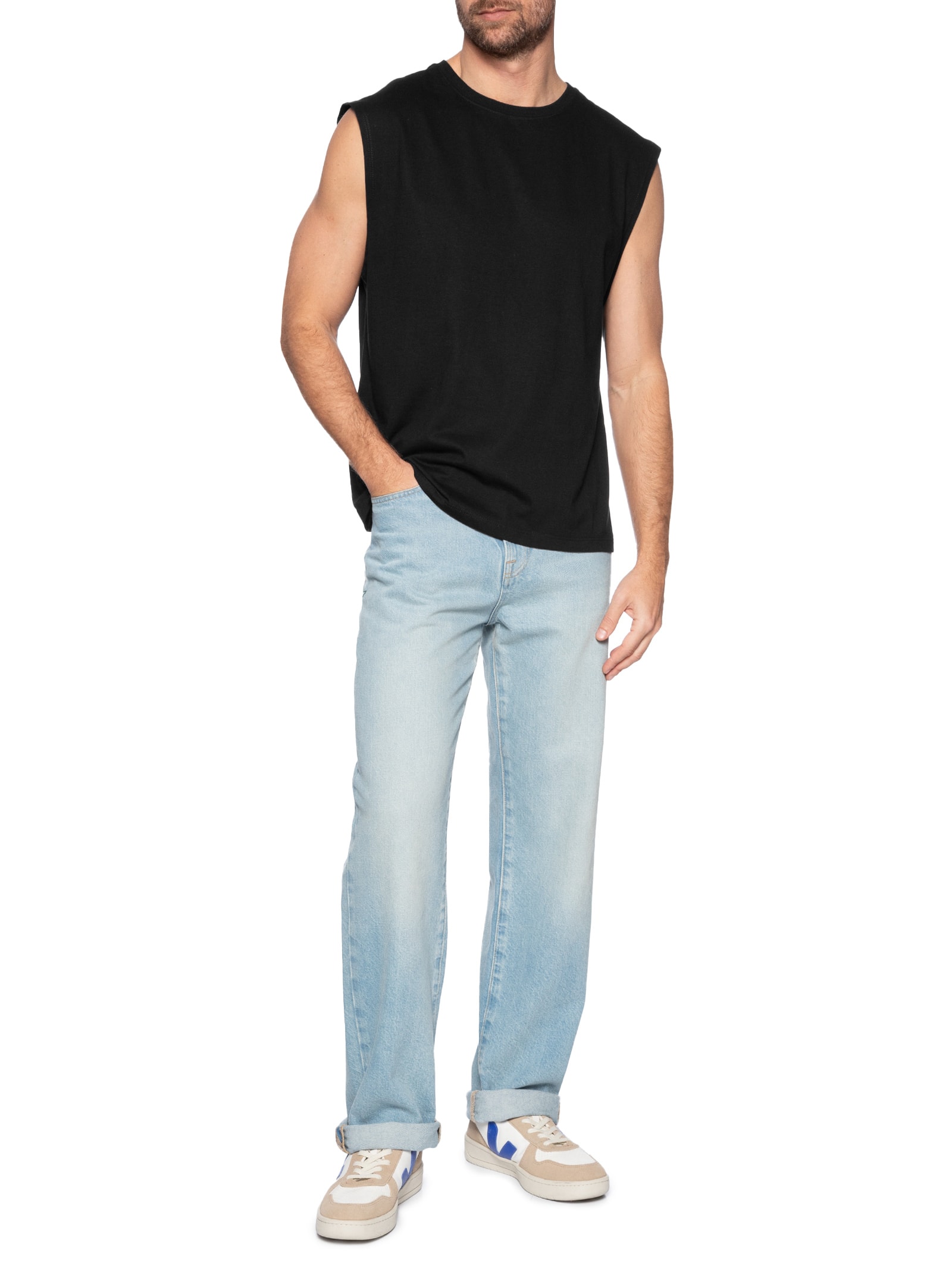 Regata Masculina Machão Preto Basiq Men