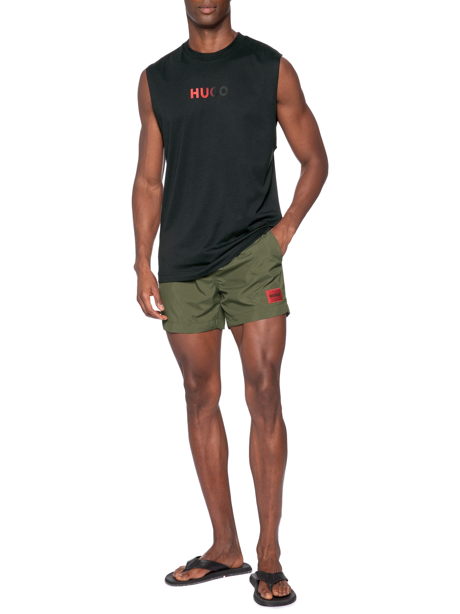 Regata Masculina Ray Beach Tank Loose Preto Hugo
