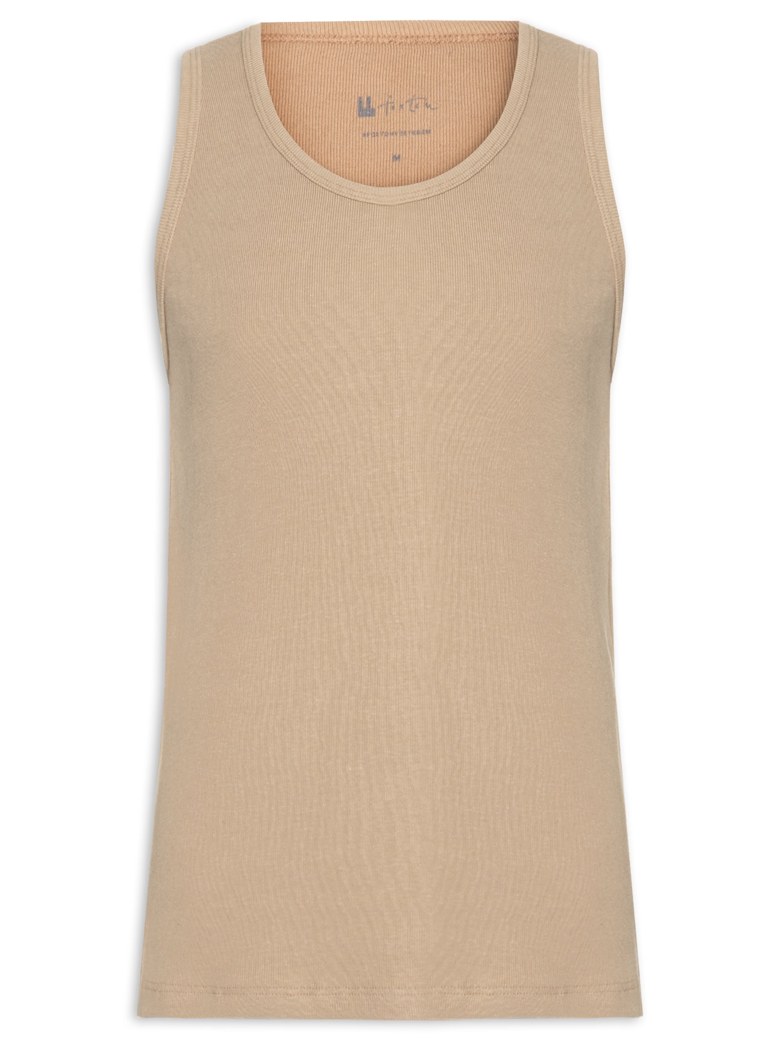 Regata Masculina Rib Slim Bege Foxton
