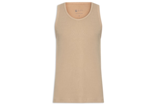 Regata Masculina Rib Slim - Bege