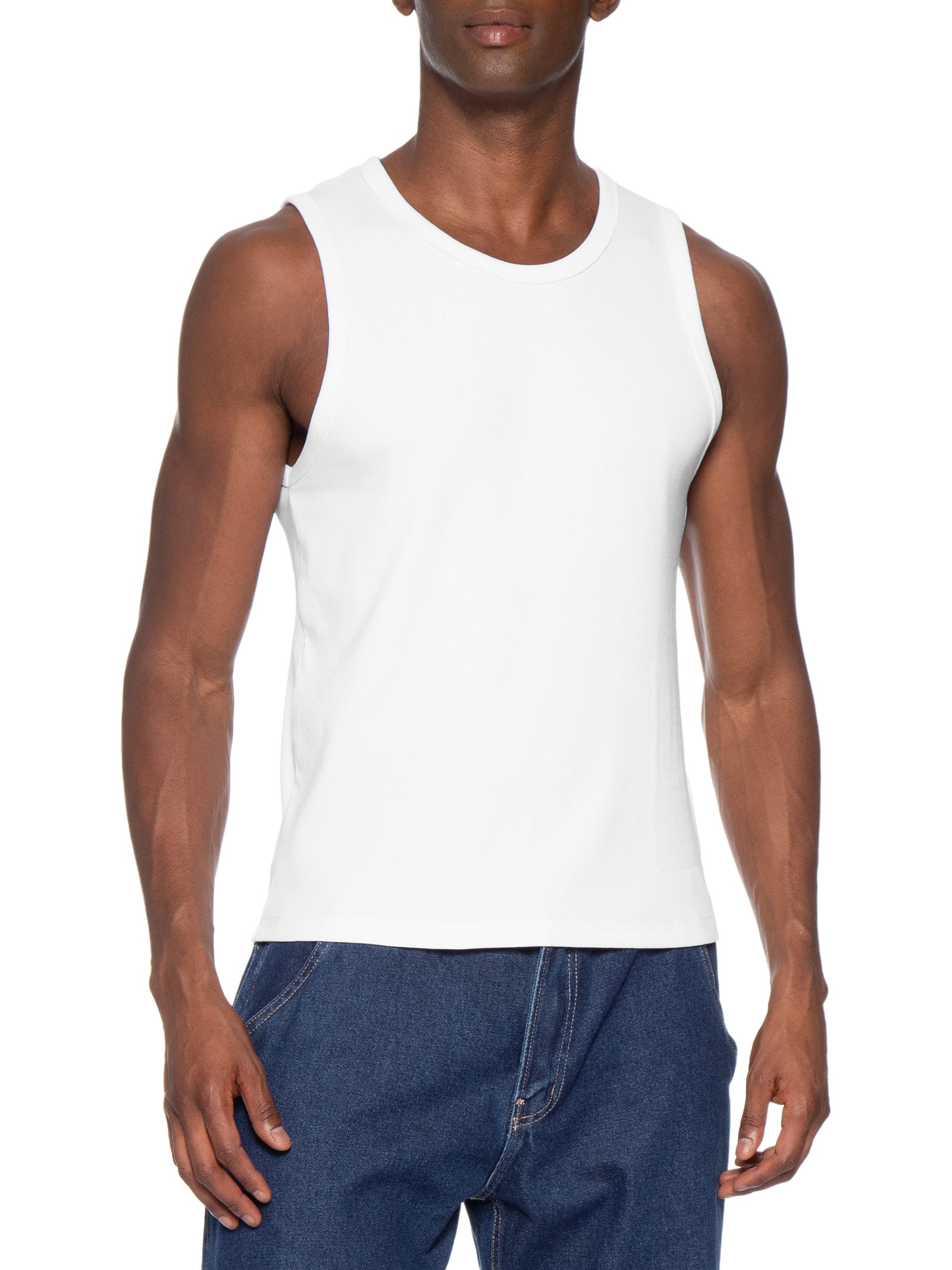 Regata Masculina Rib Tank Branco Cotton On