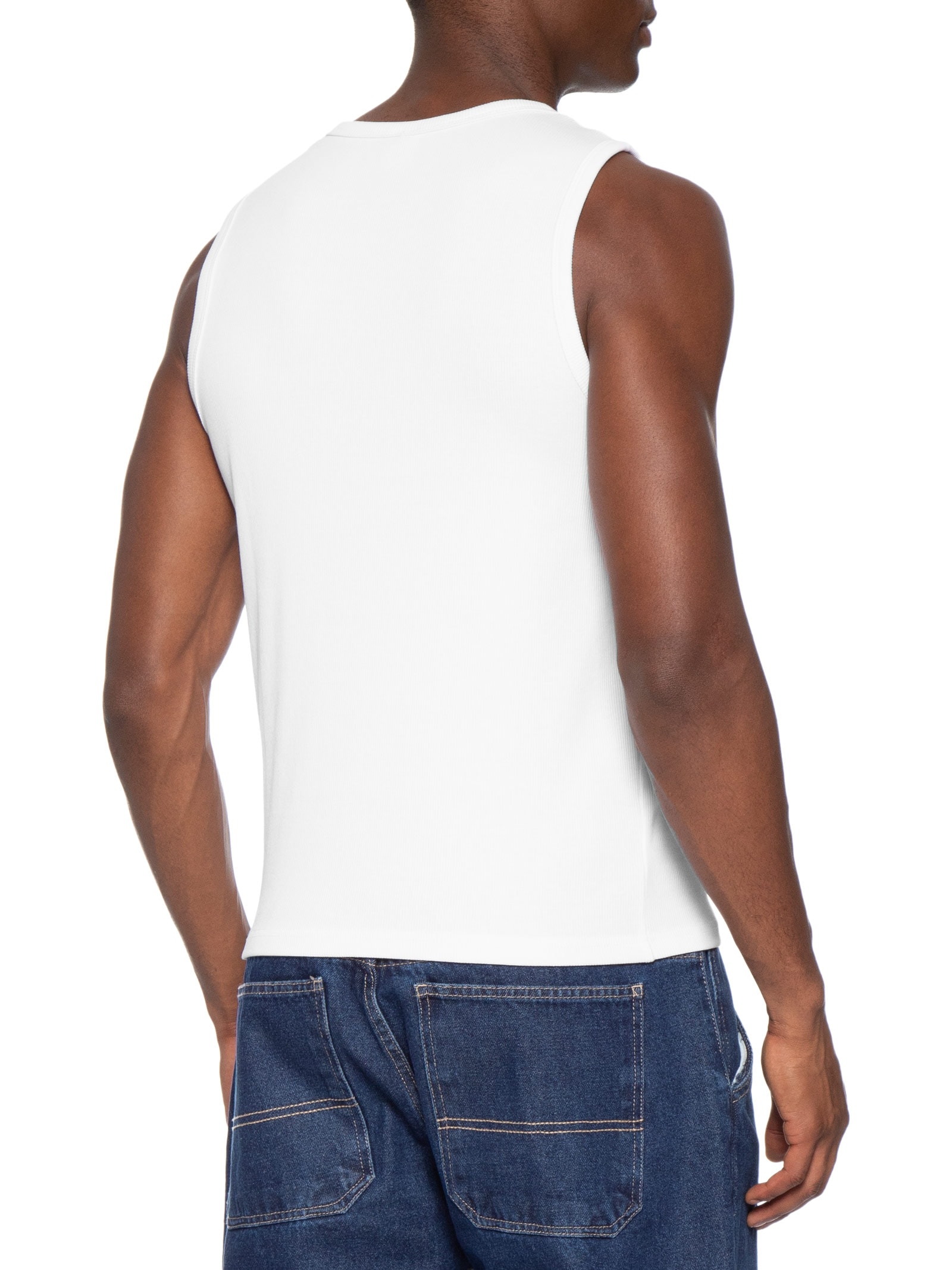 Regata Masculina Rib Tank Branco Cotton On