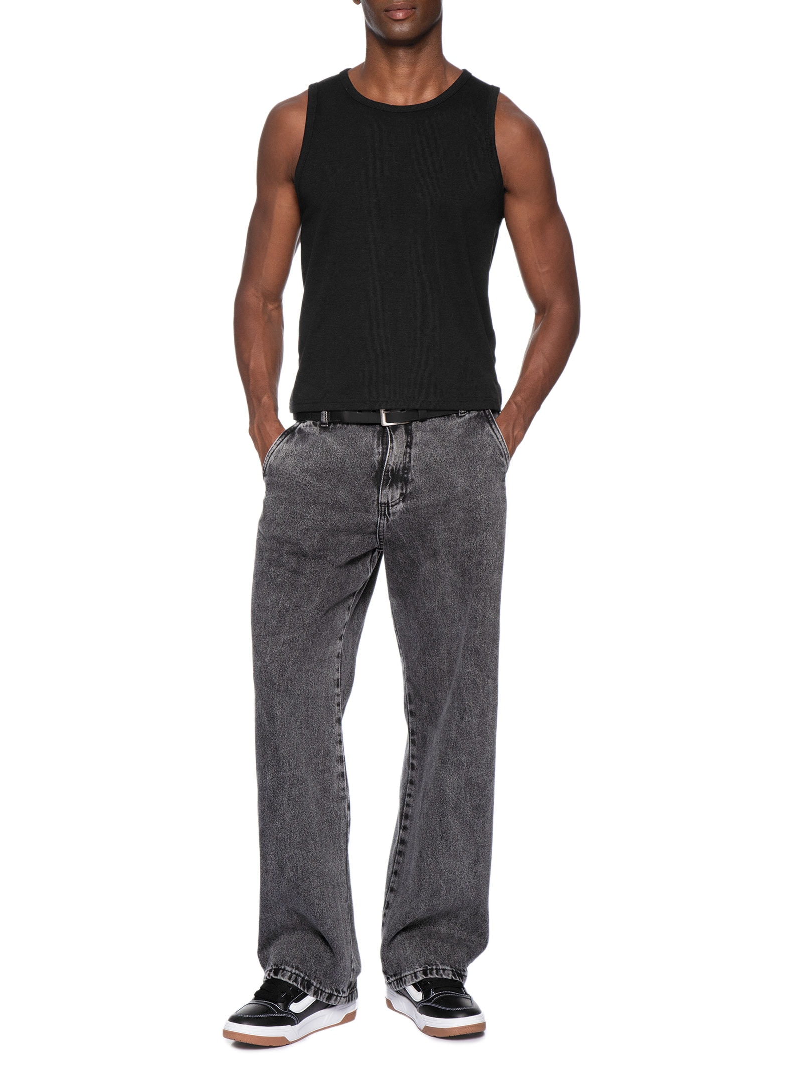 Regata Masculina Rib Tank Preto Cotton On