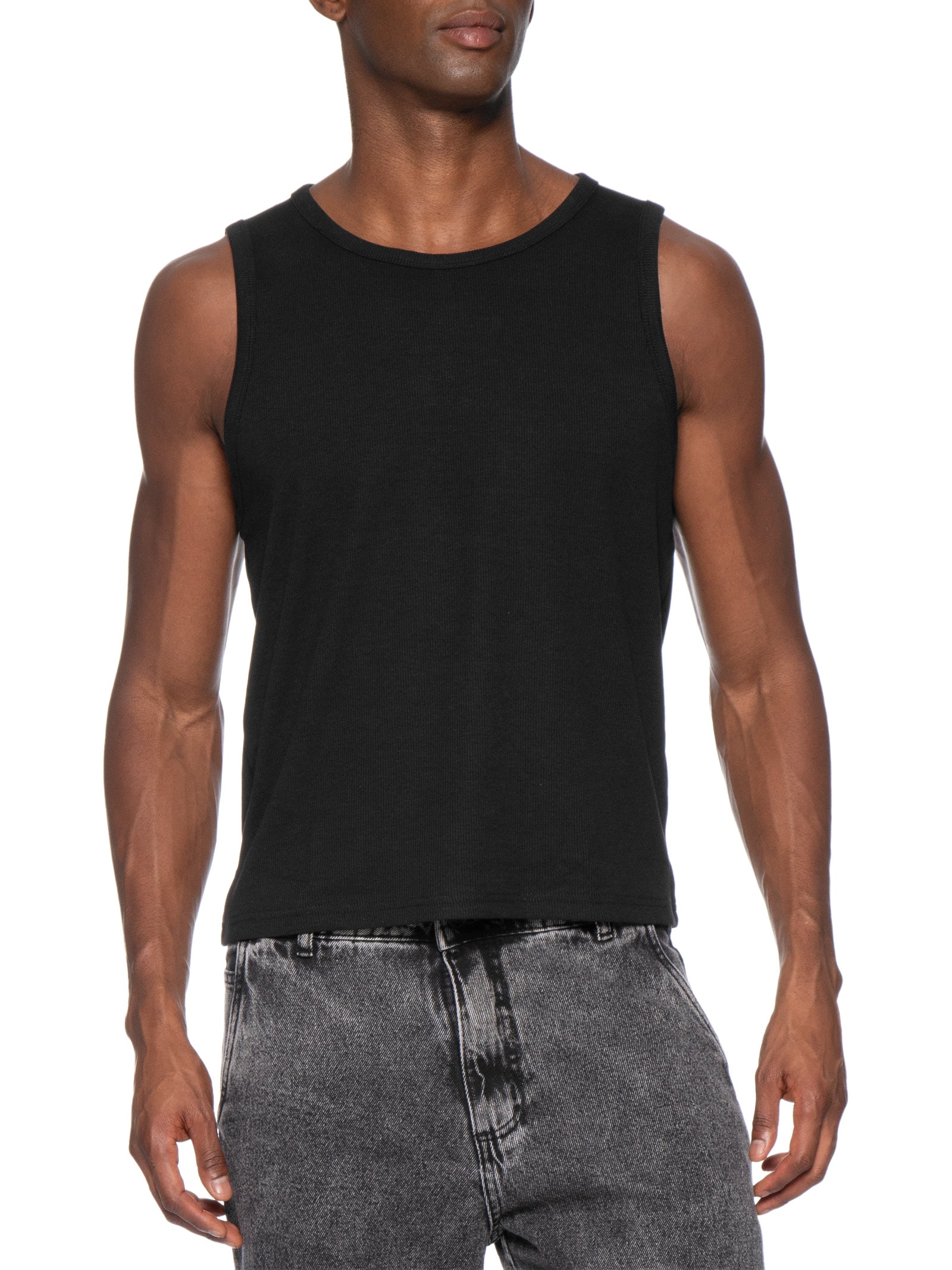 Regata Masculina Rib Tank Preto Cotton On